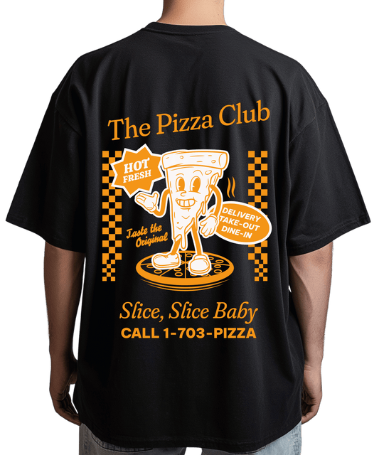 Urban Tag Oversized T-Shirt – "The Pizza Club"