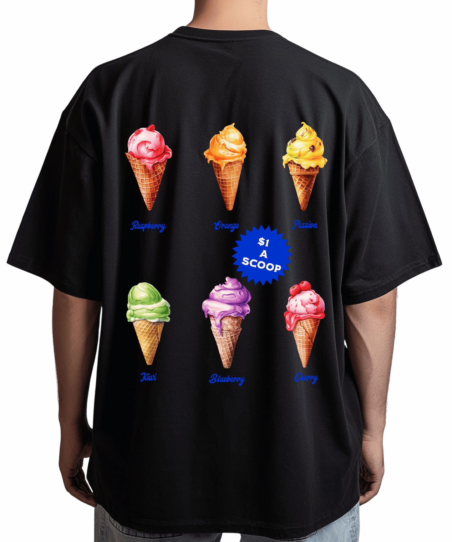 Urban Tag Oversized T-Shirt – "Ice Cream Club"