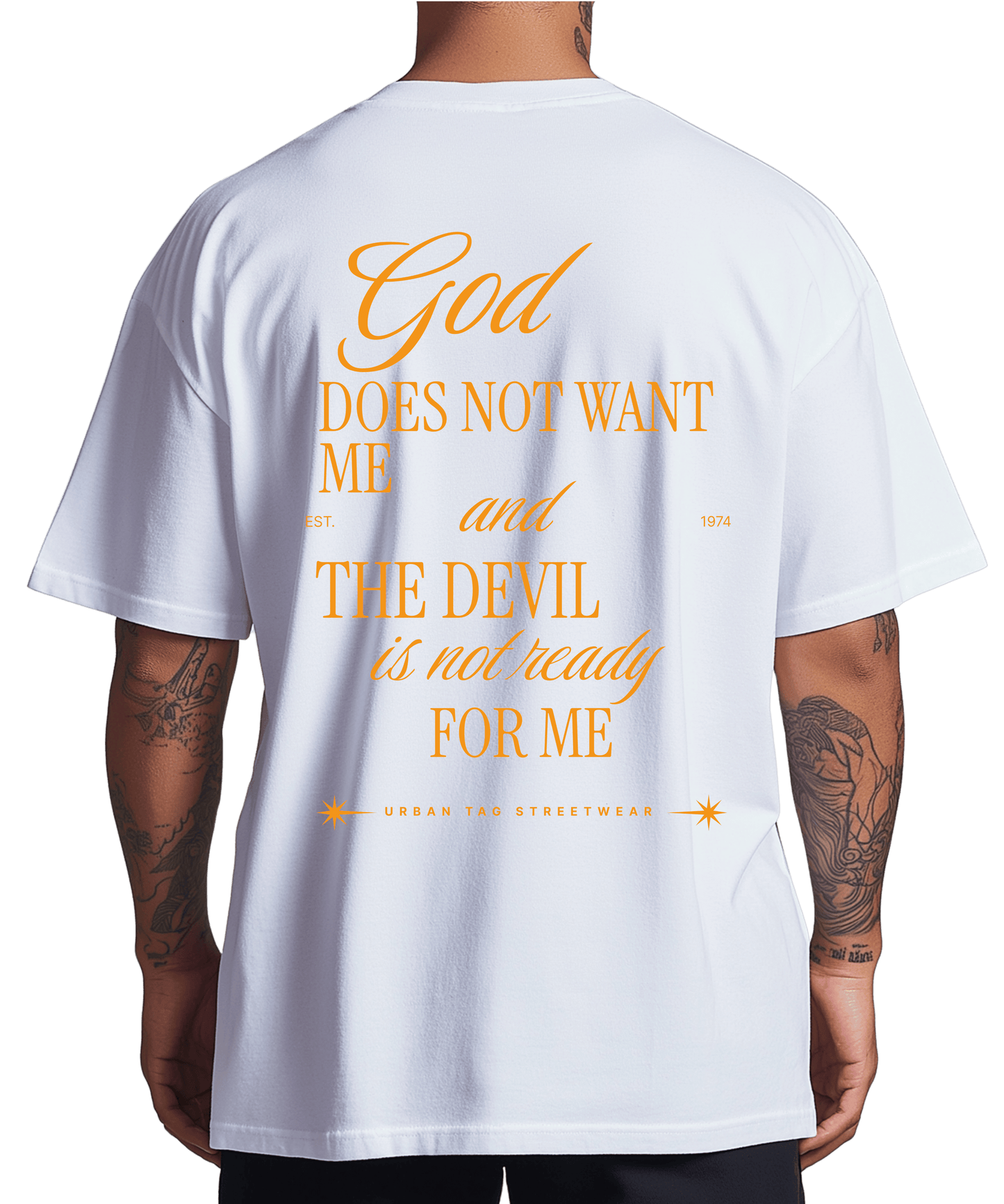 Urban Tag Oversized T-Shirt – "God & Devil"
