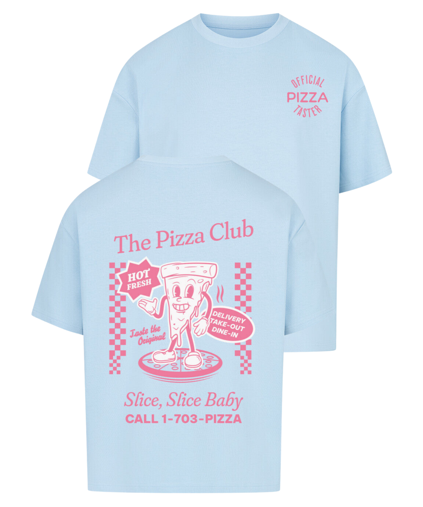 Urban Tag Oversized T-Shirt – "The Pizza Club"