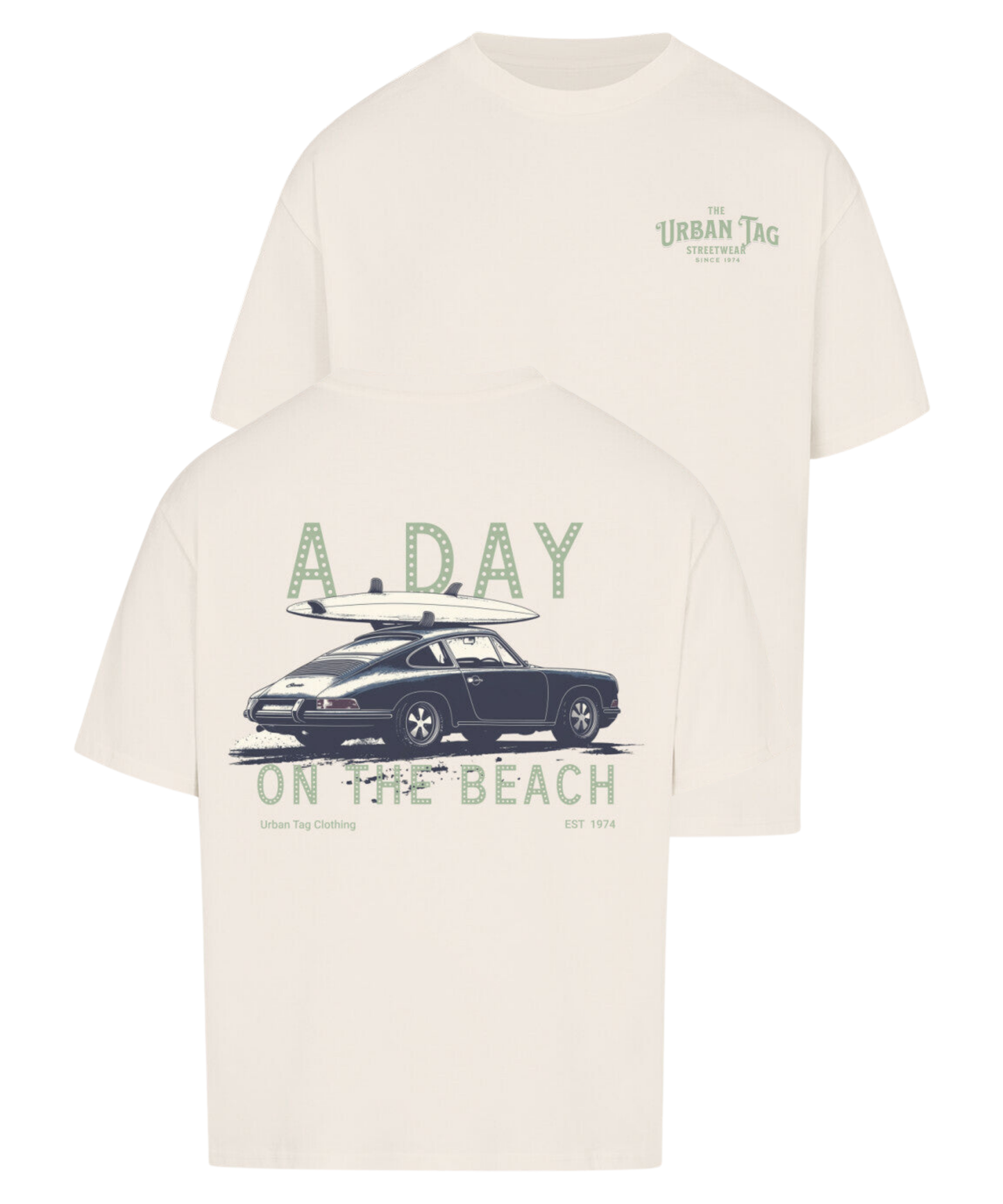 Urban Tag Oversized T-Shirt – "A Day on the Beach"
