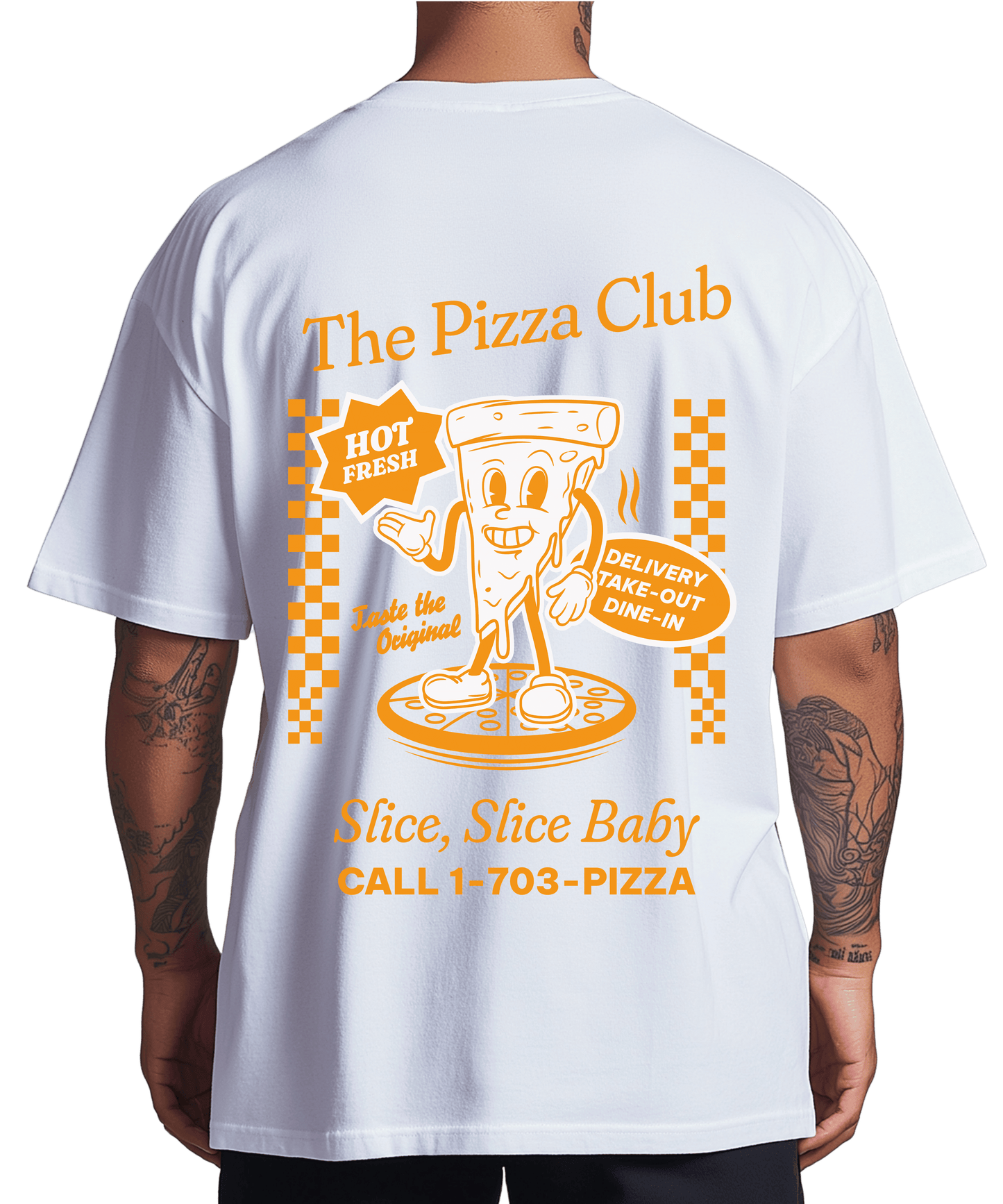 Urban Tag Oversized T-Shirt – "The Pizza Club"