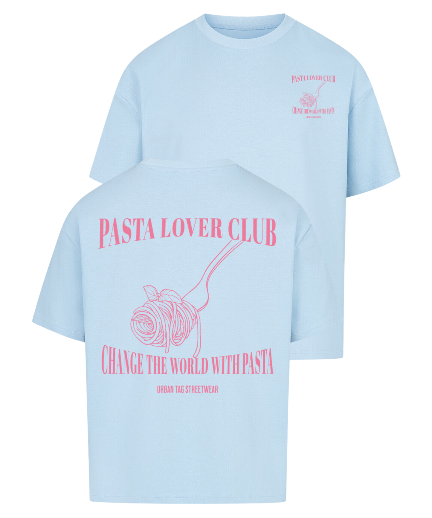 Urban Tag Oversized T-Shirt – "Pasta Lover Club"