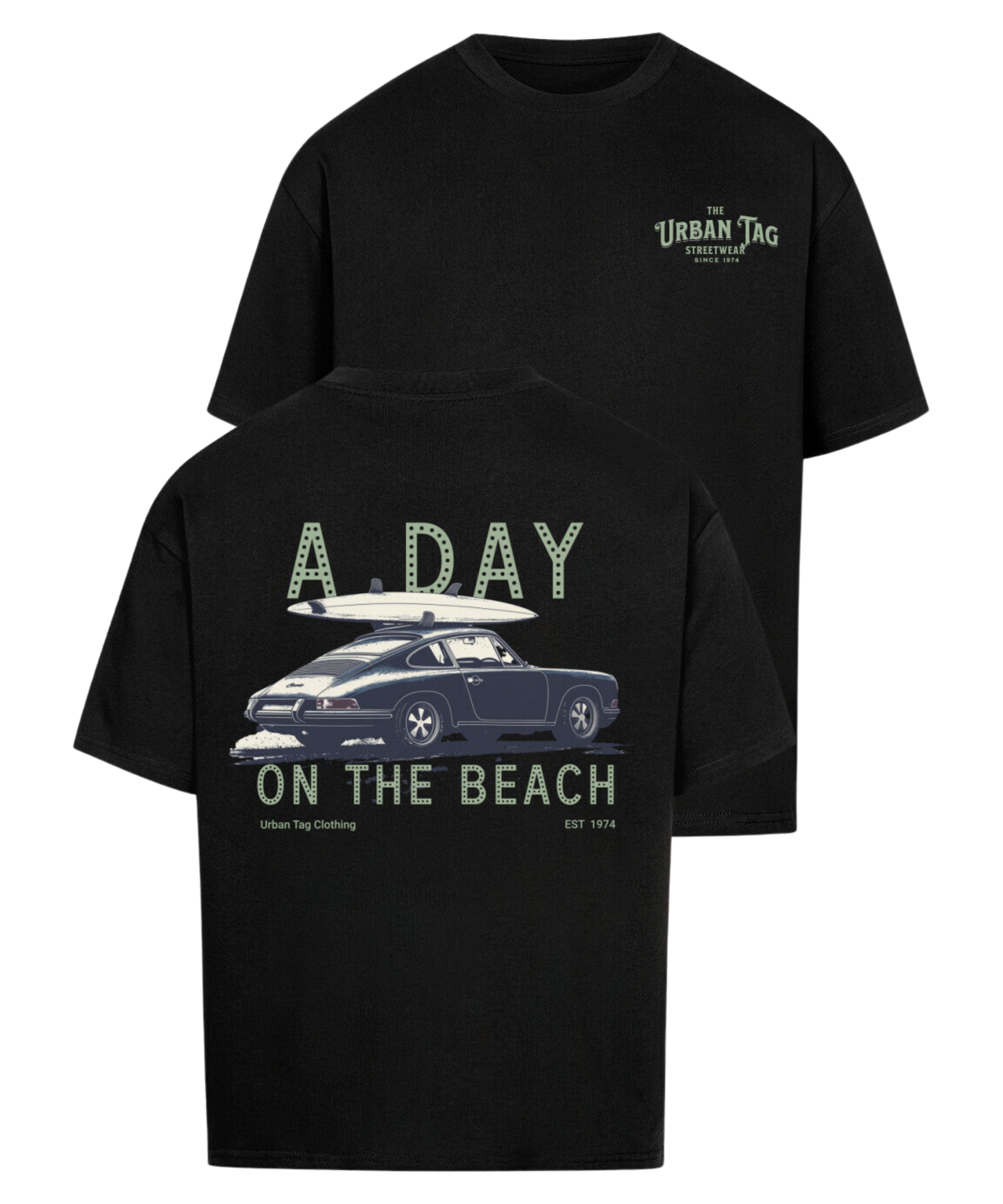 Urban Tag Oversized T-Shirt – "A Day on the Beach"