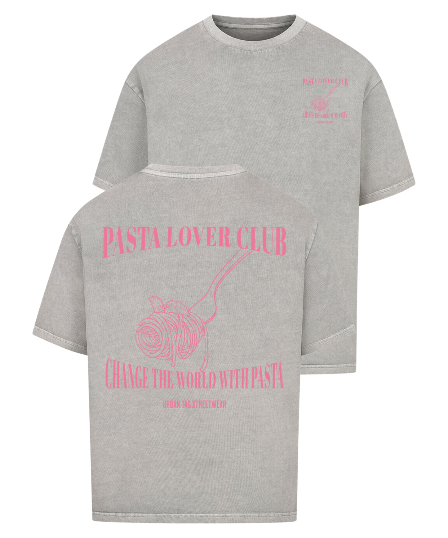 Urban Tag Oversized T-Shirt – "Pasta Lover Club"