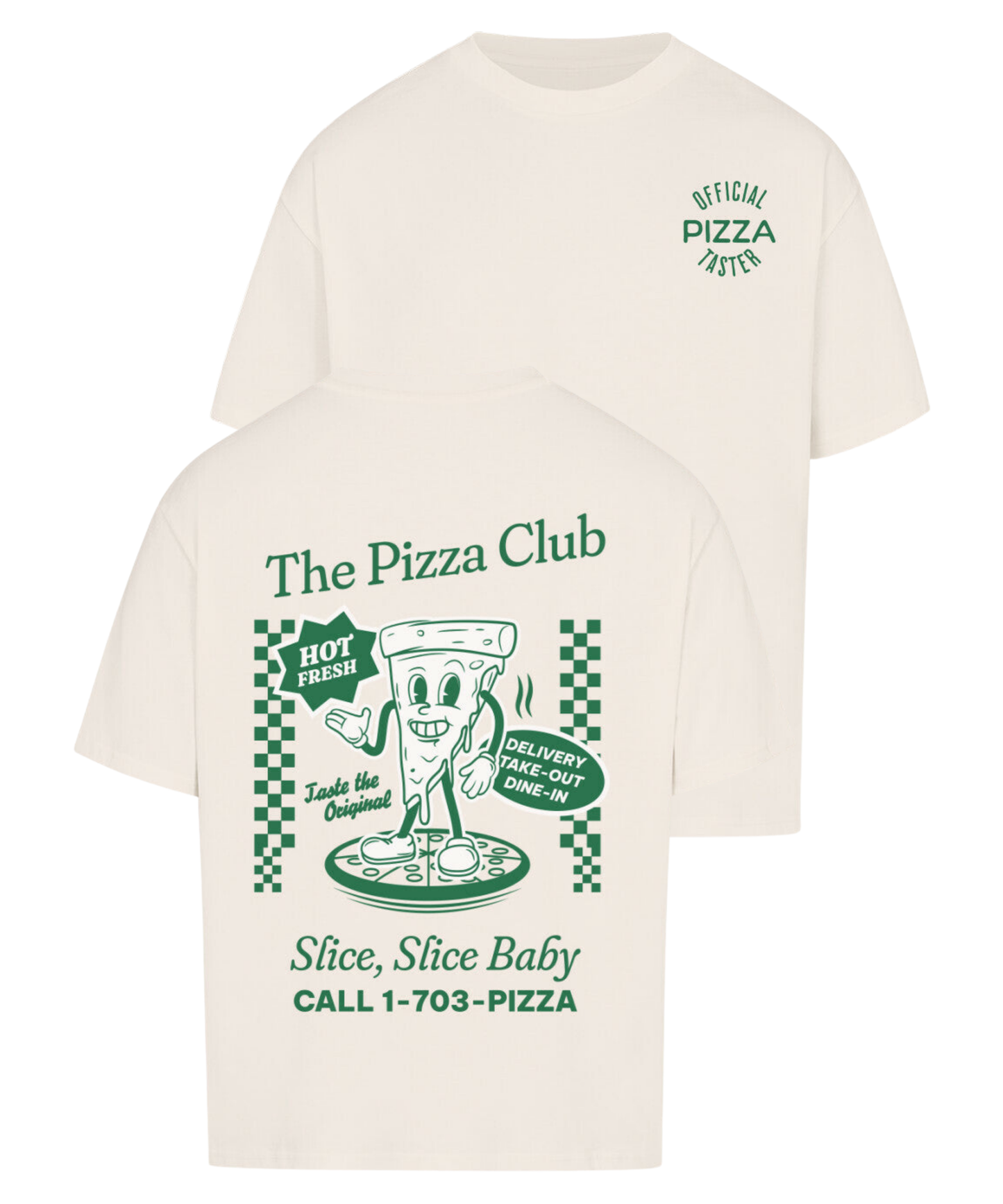 Urban Tag Oversized T-Shirt – "The Pizza Club"