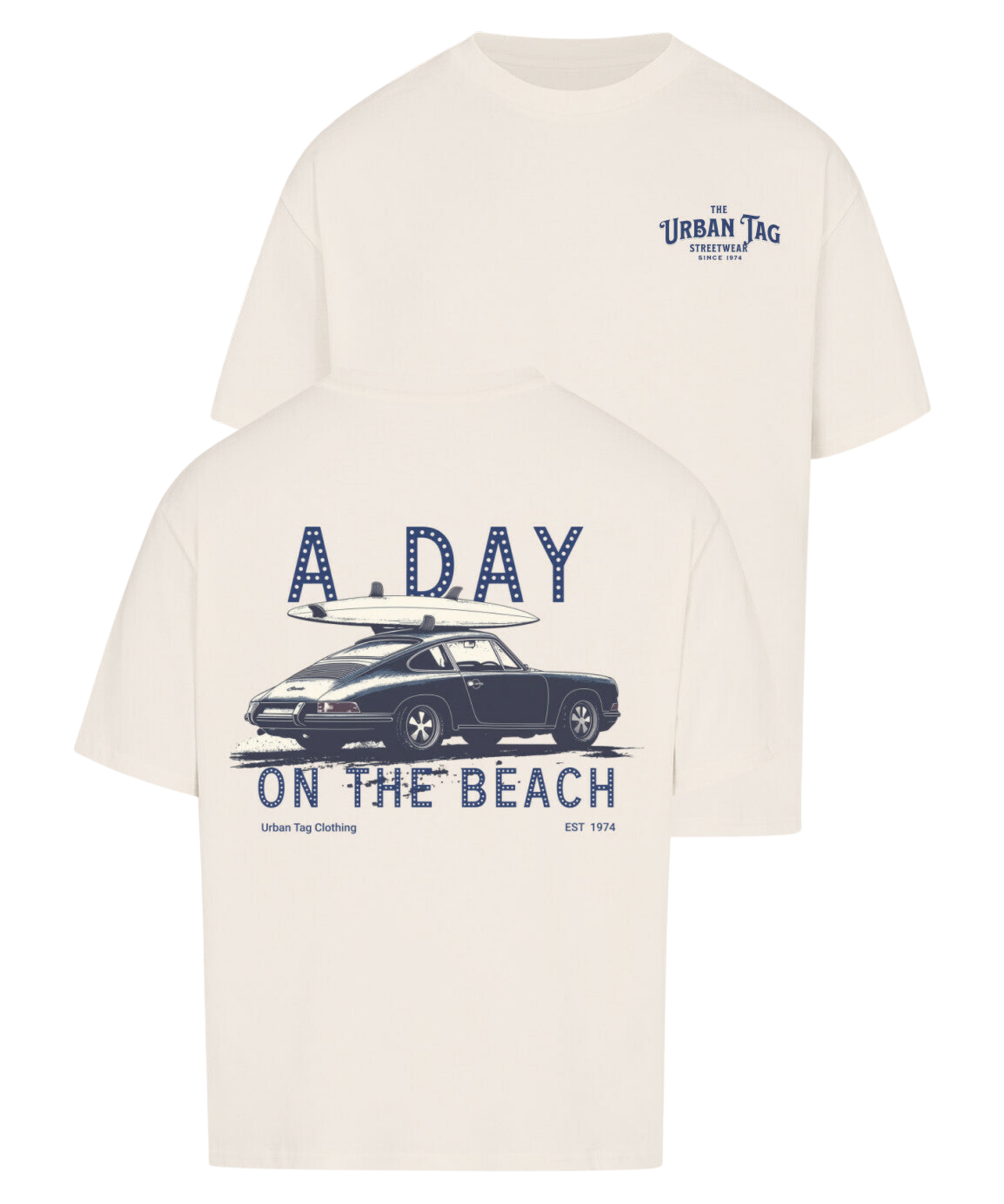 Urban Tag Oversized T-Shirt – "A Day on the Beach"