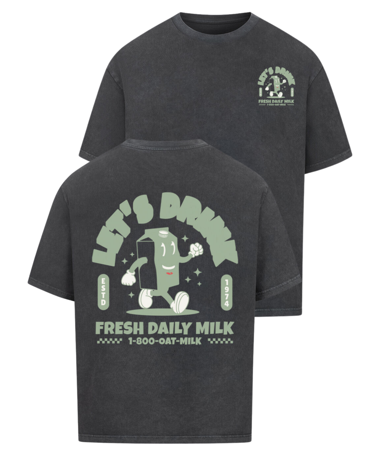 Urban Tag Oversized T-Shirt – "Fresh Daily Milk"