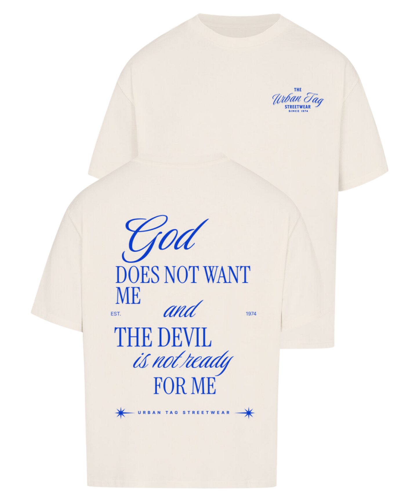 Urban Tag Oversized T-Shirt – "God & Devil"