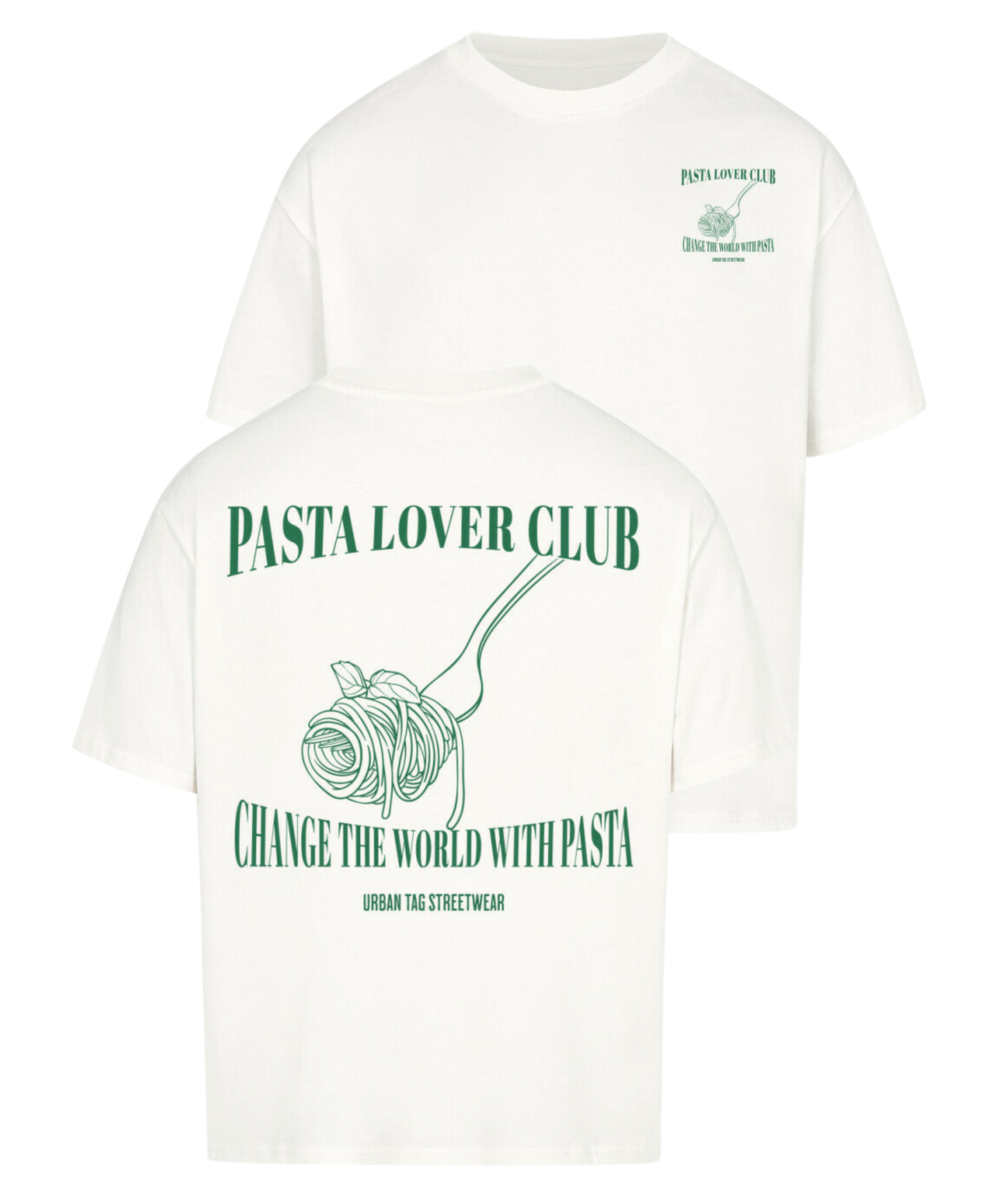 Urban Tag Oversized T-Shirt – "Pasta Lover Club"