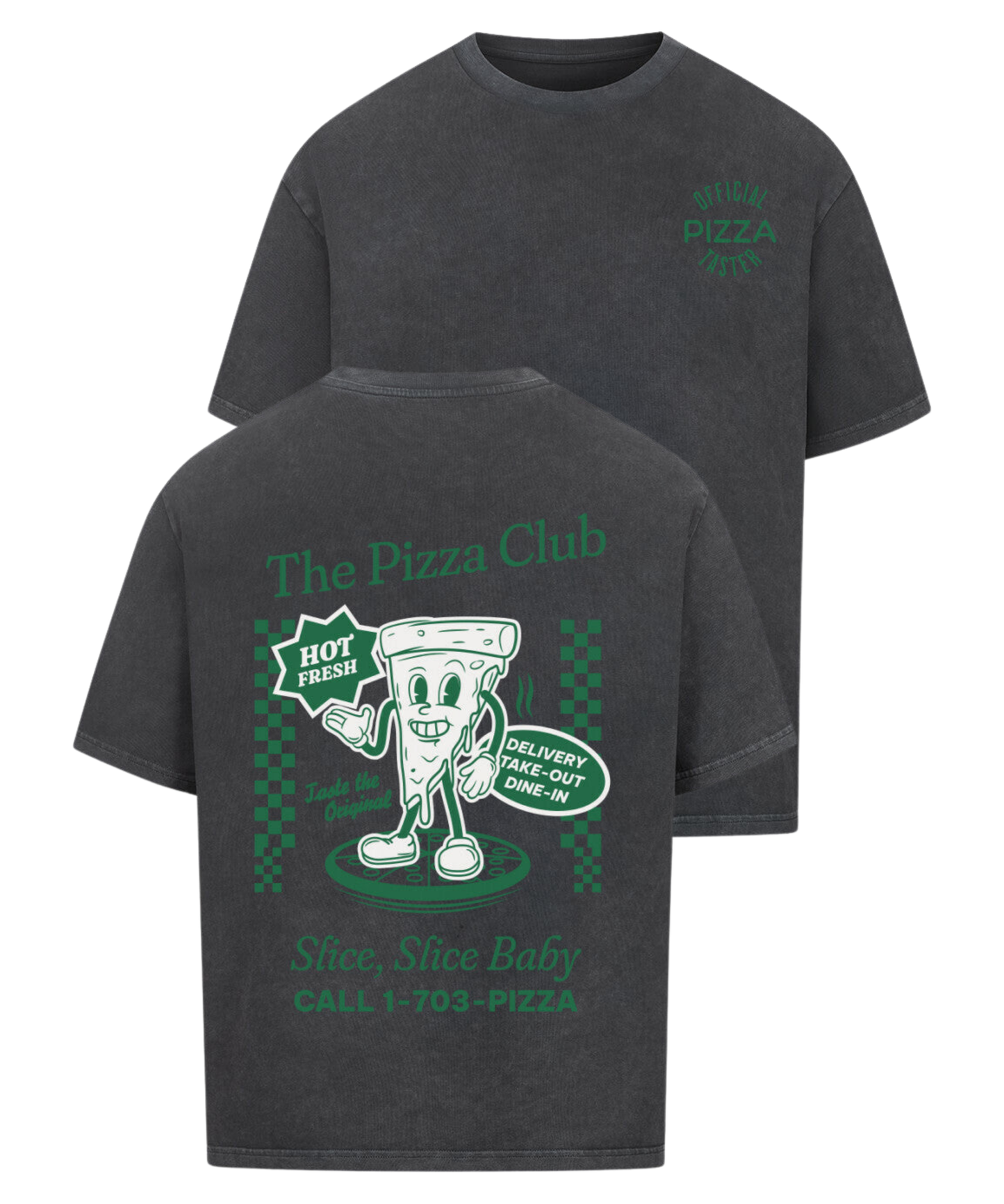 Urban Tag Oversized T-Shirt – "The Pizza Club"