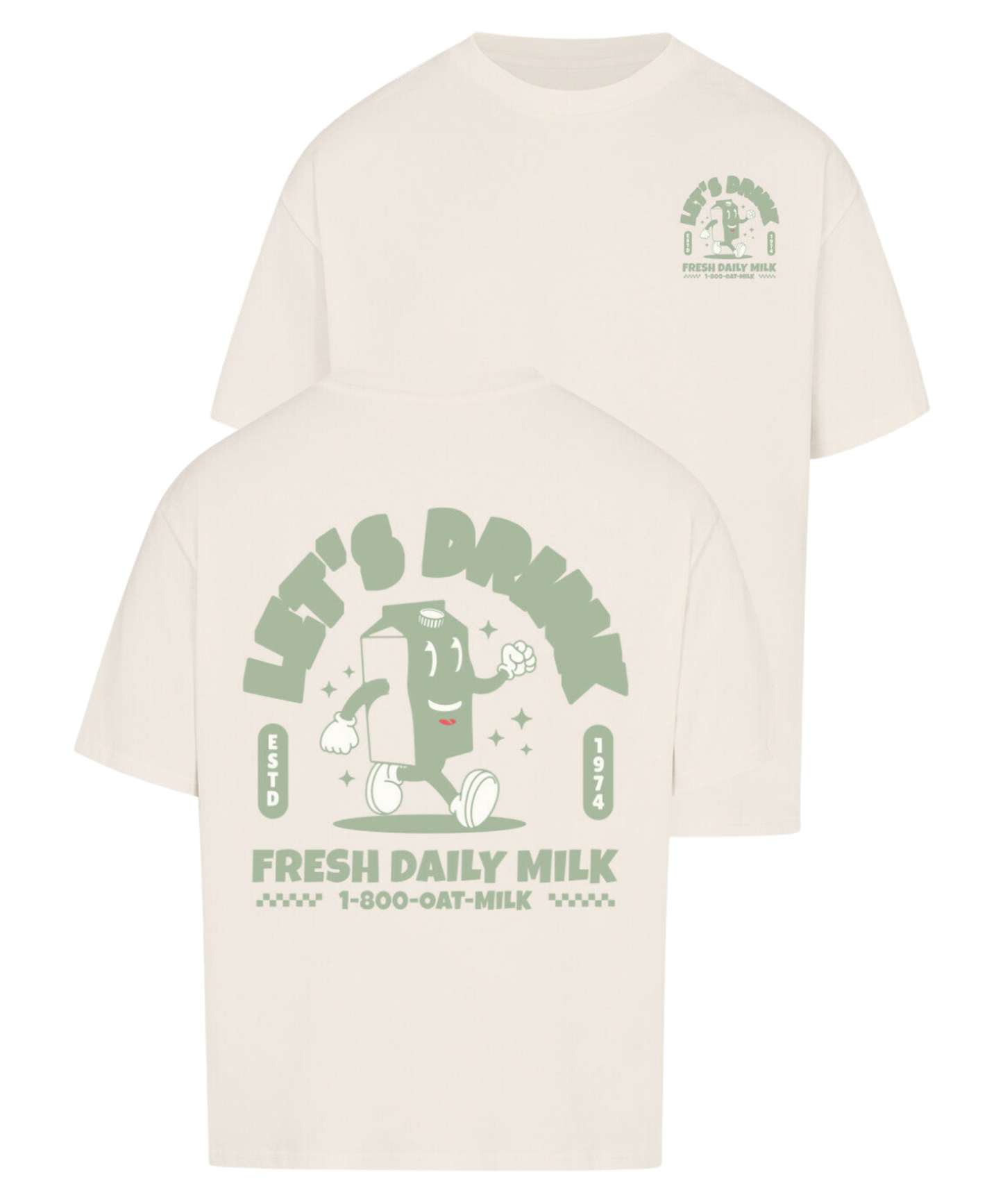 Urban Tag Oversized T-Shirt – "Fresh Daily Milk"