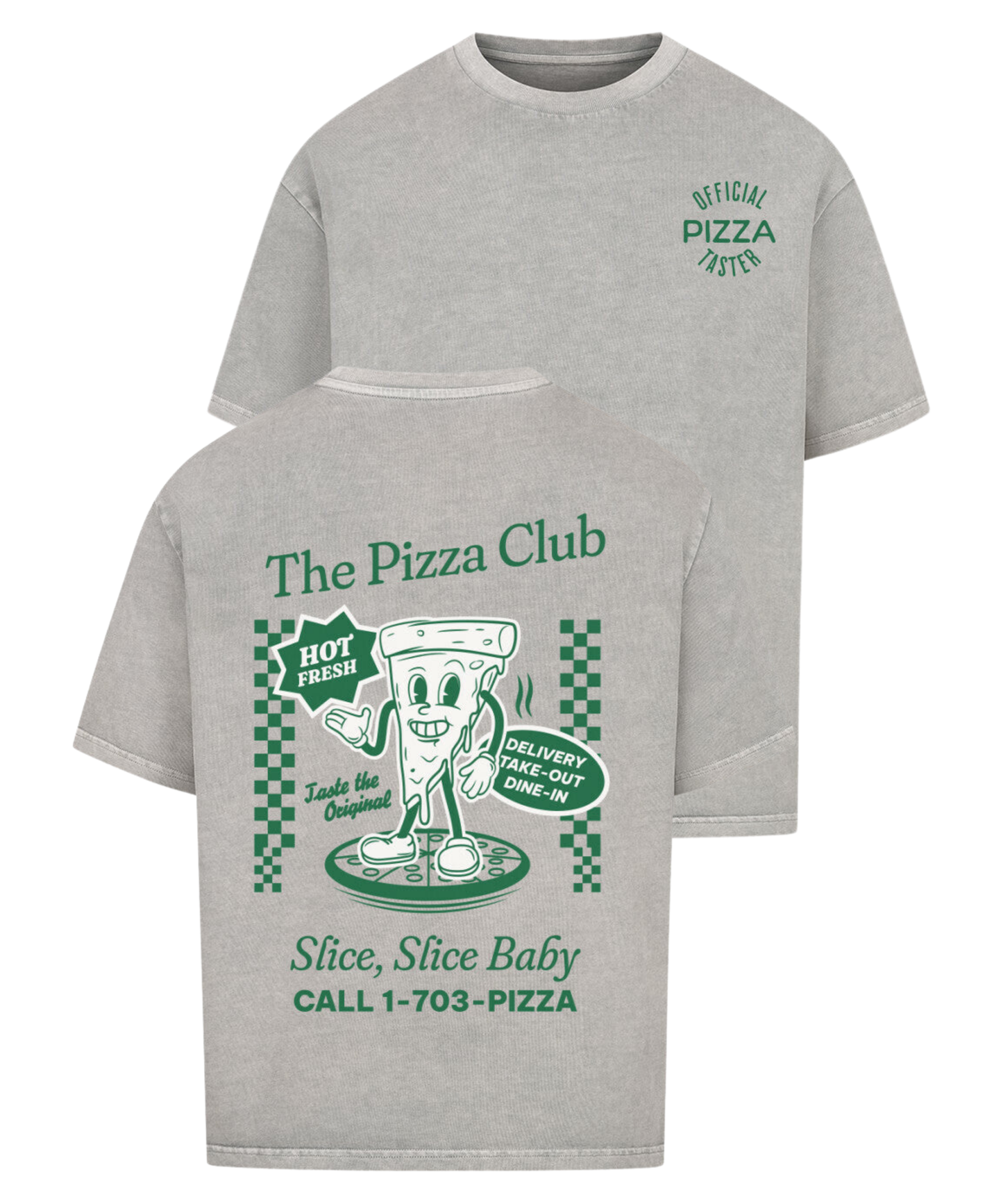 Urban Tag Oversized T-Shirt – "The Pizza Club"