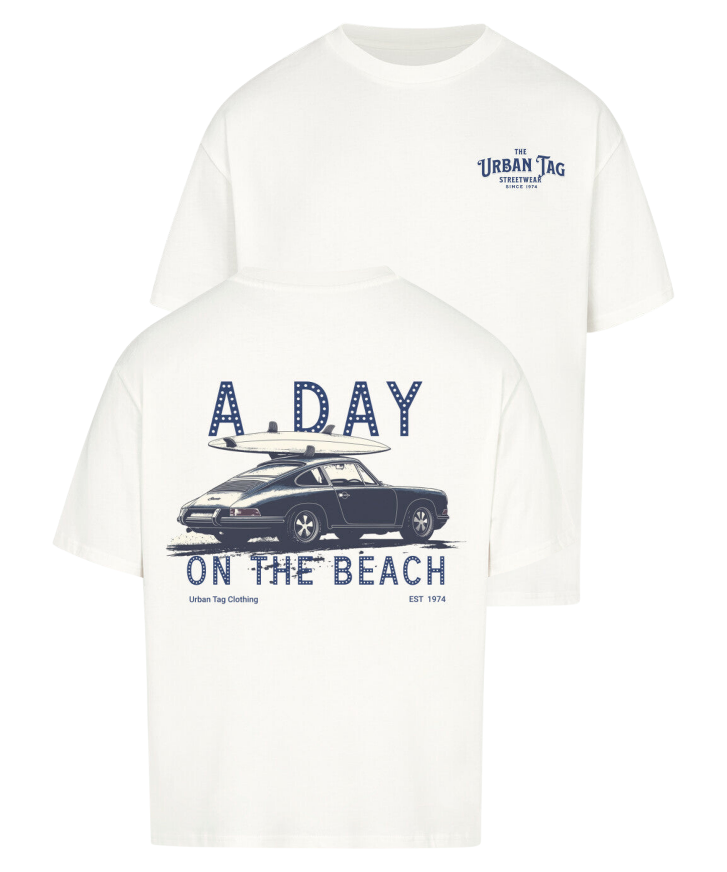 Urban Tag Oversized T-Shirt – "A Day on the Beach"