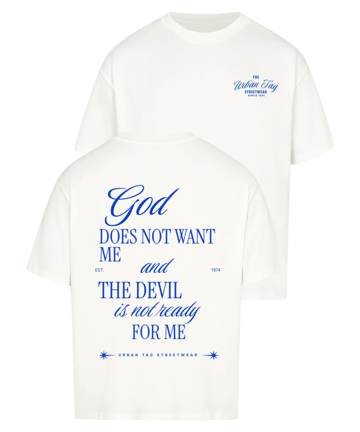Urban Tag Oversized T-Shirt – "God & Devil"