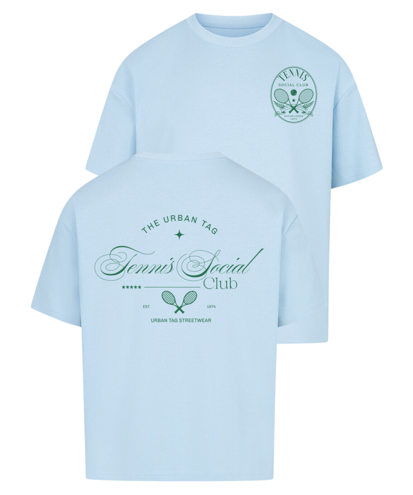 Urban Tag Oversized T-Shirt – "Tennis Social Club"