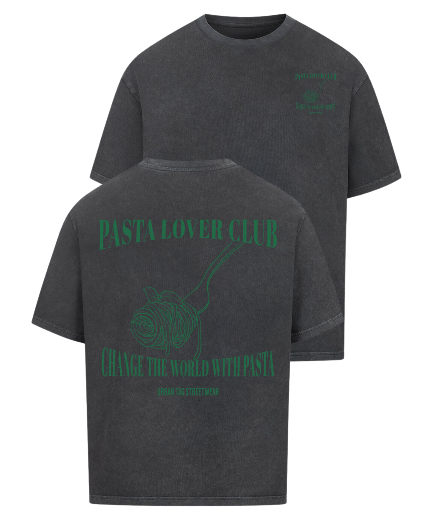 Urban Tag Oversized T-Shirt – "Pasta Lover Club"