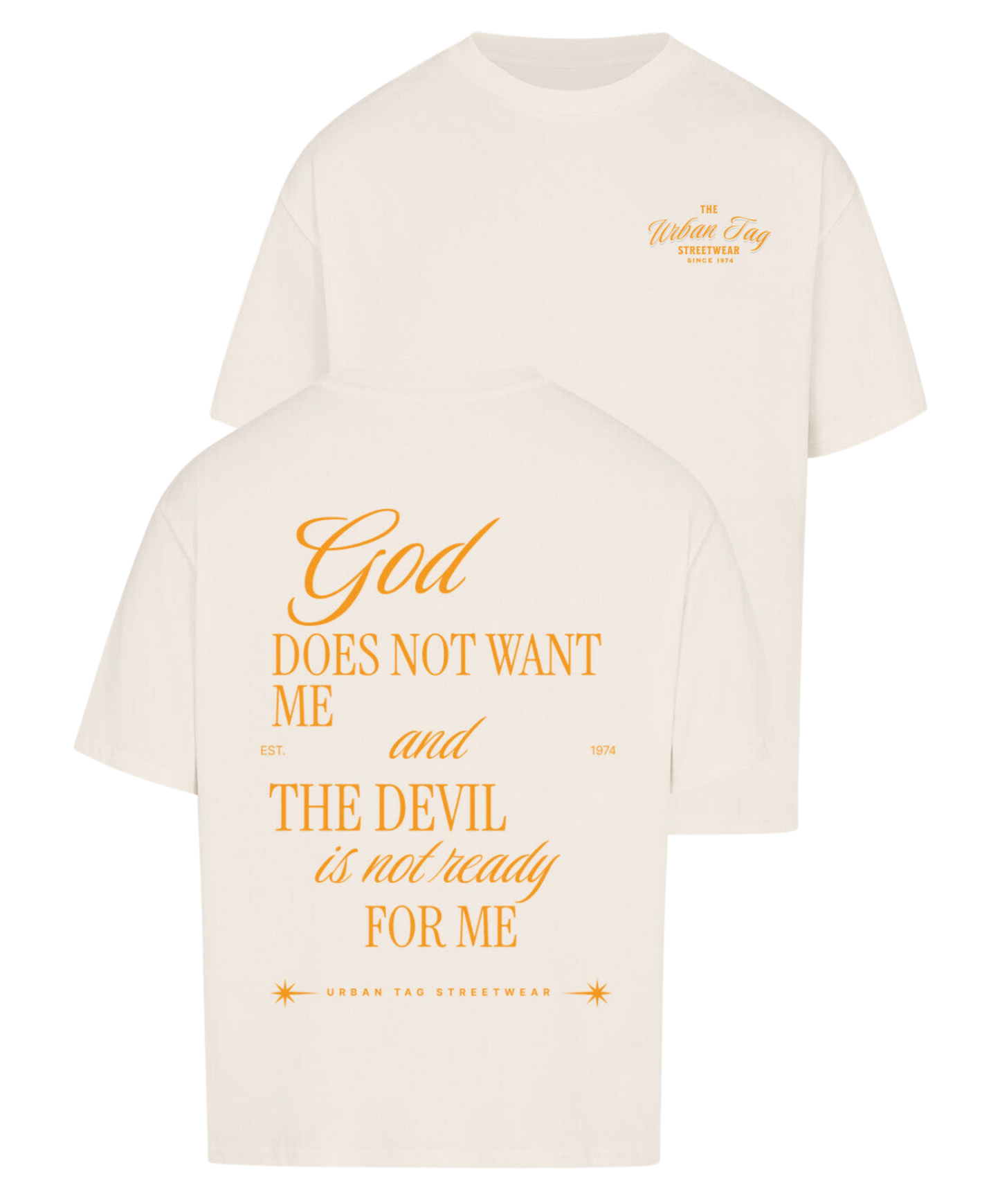 Urban Tag Oversized T-Shirt – "God & Devil"