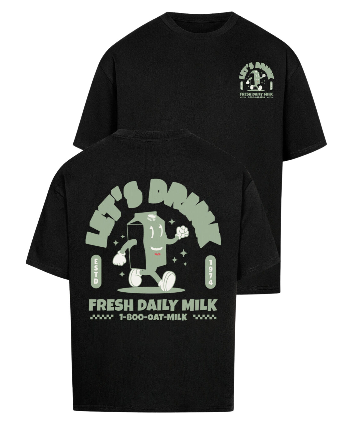 Urban Tag Oversized T-Shirt – "Fresh Daily Milk"