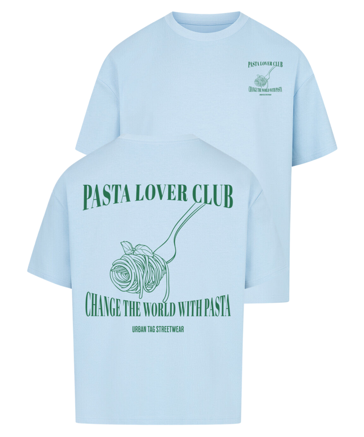 Urban Tag Oversized T-Shirt – "Pasta Lover Club"