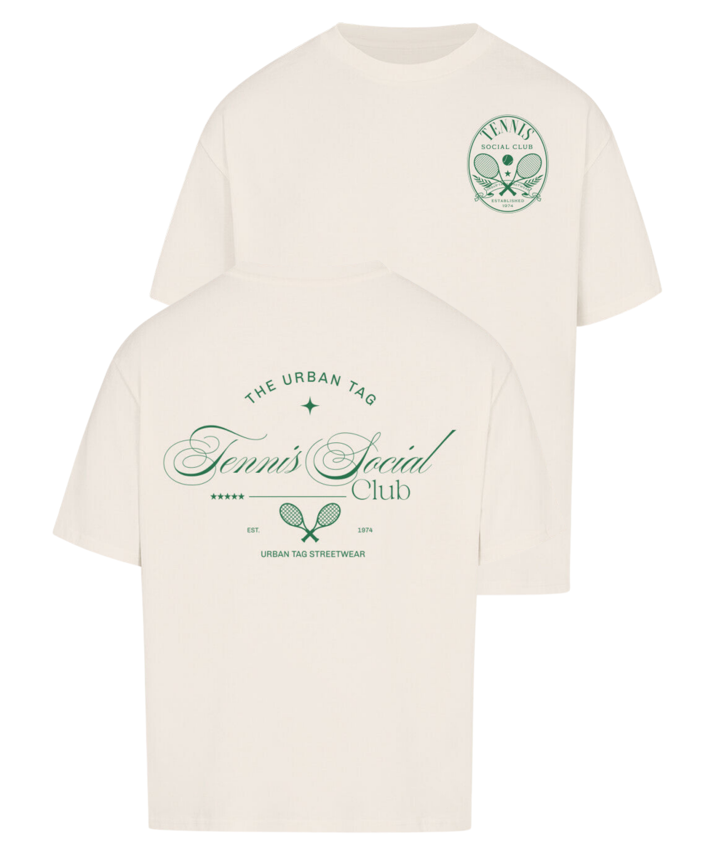 Urban Tag Oversized T-Shirt – "Tennis Social Club"