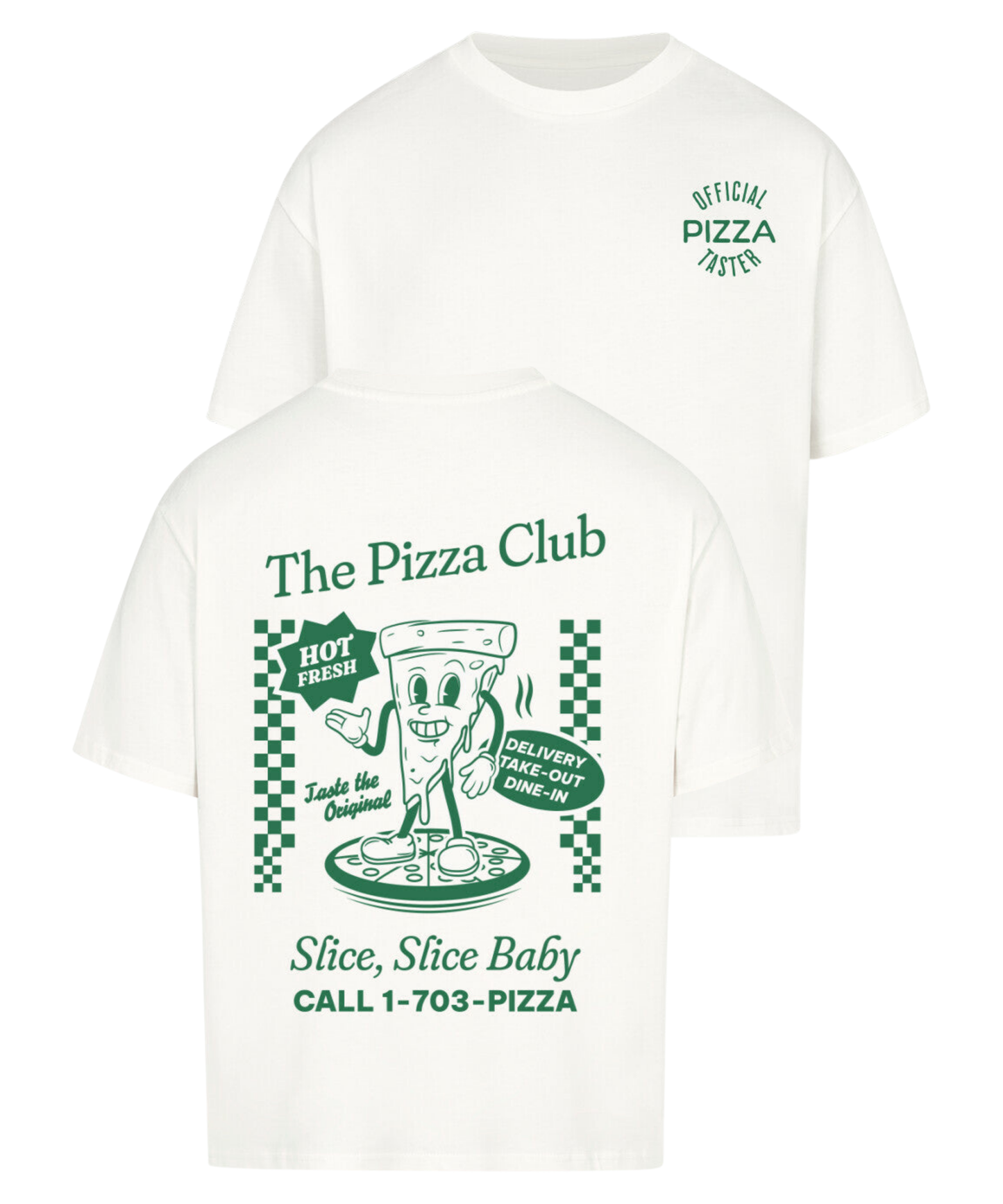 Urban Tag Oversized T-Shirt – "The Pizza Club"