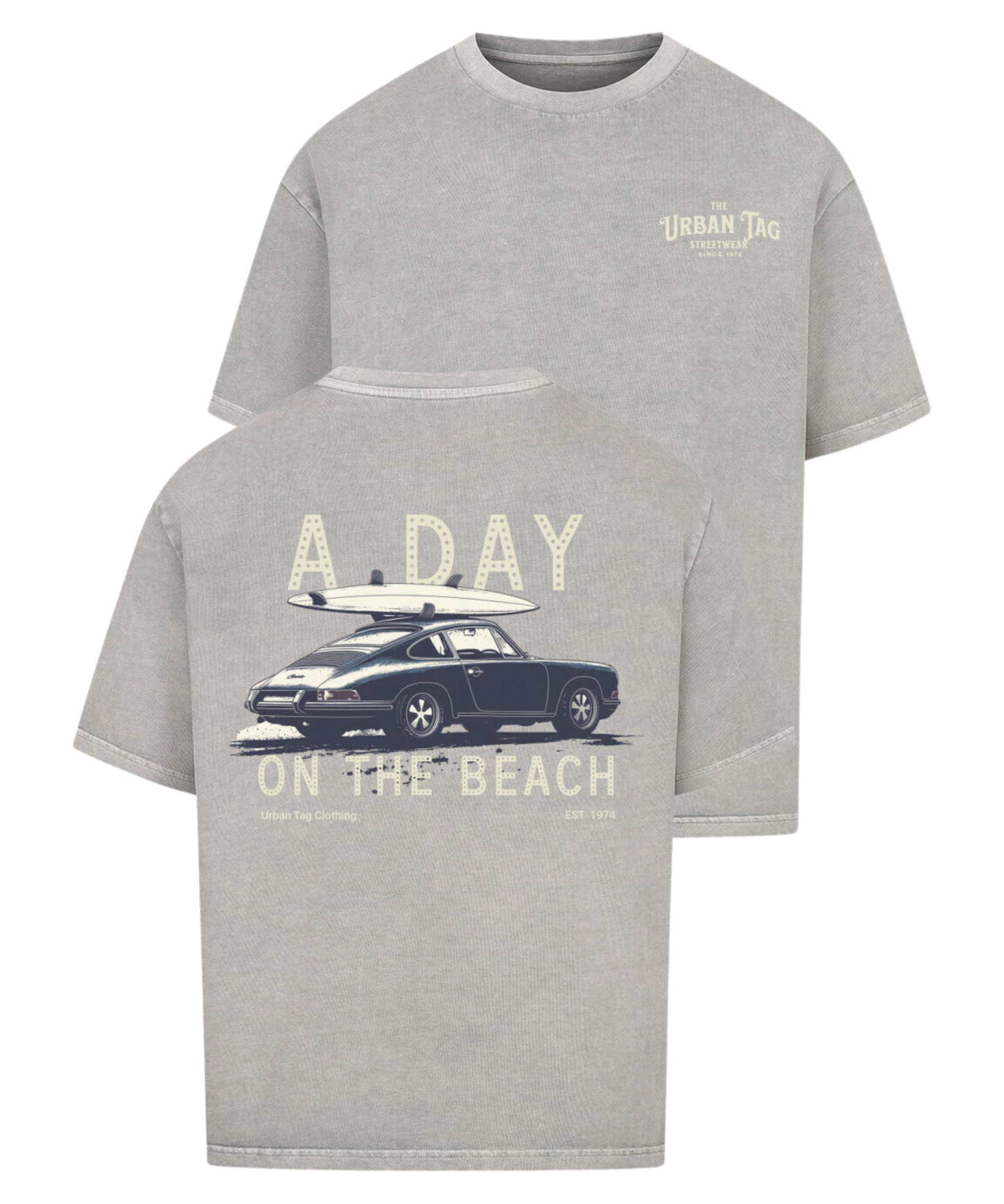 Urban Tag Oversized T-Shirt – "A Day on the Beach"
