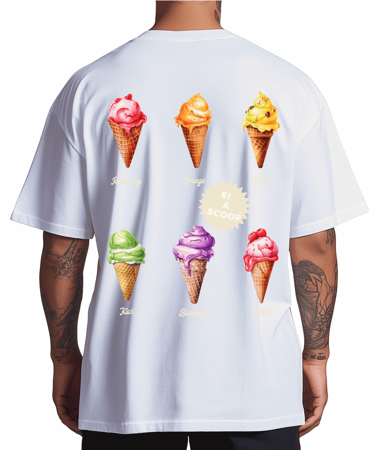 Urban Tag Oversized T-Shirt – "Ice Cream Club"