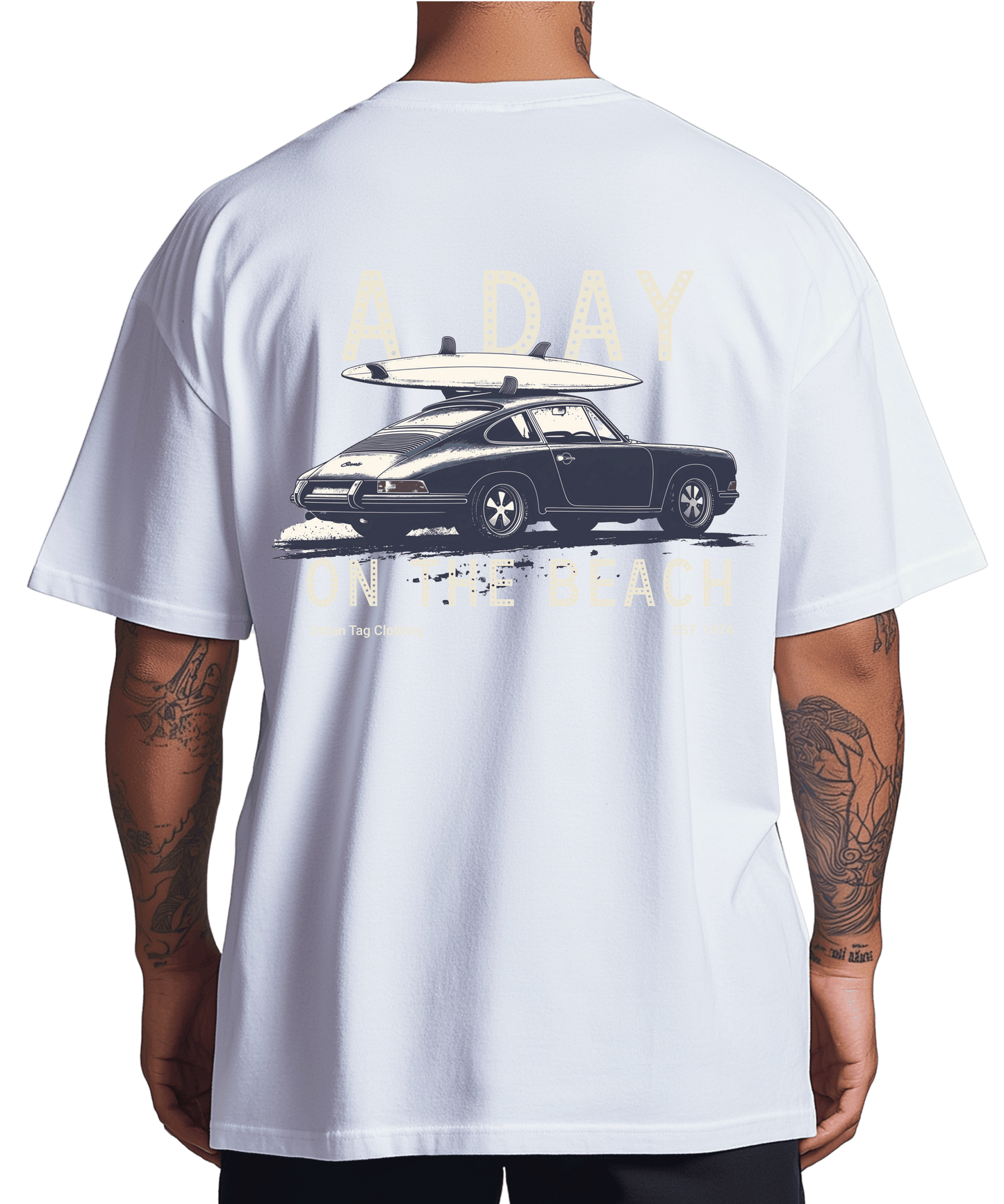 Urban Tag Oversized T-Shirt – "A Day on the Beach"
