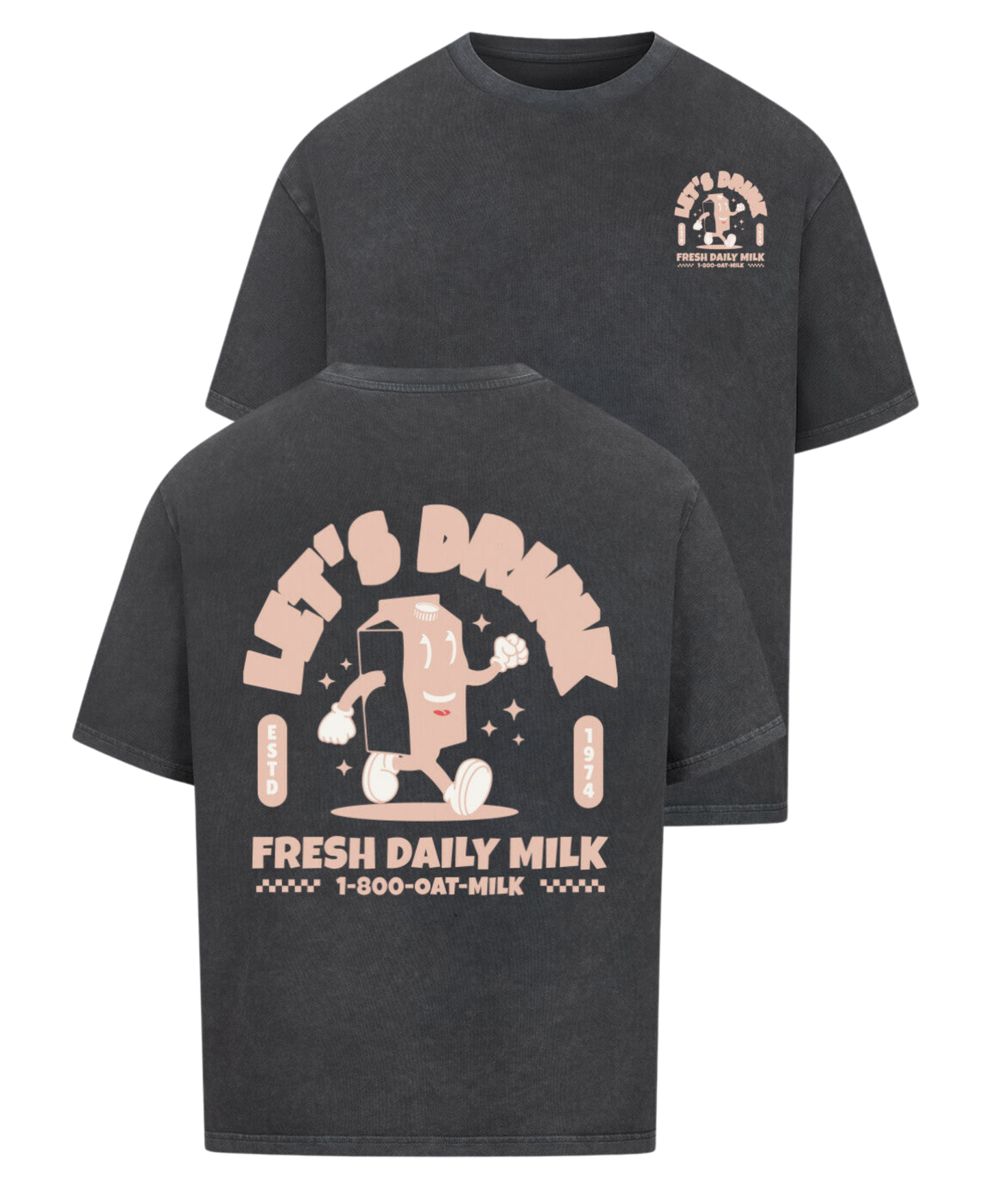 Urban Tag Oversized T-Shirt – "Fresh Daily Milk"
