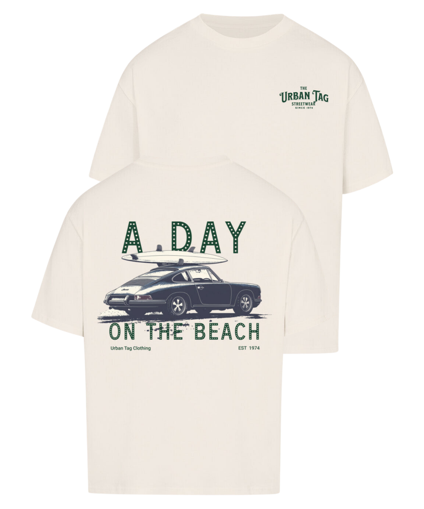 Urban Tag Oversized T-Shirt – "A Day on the Beach"