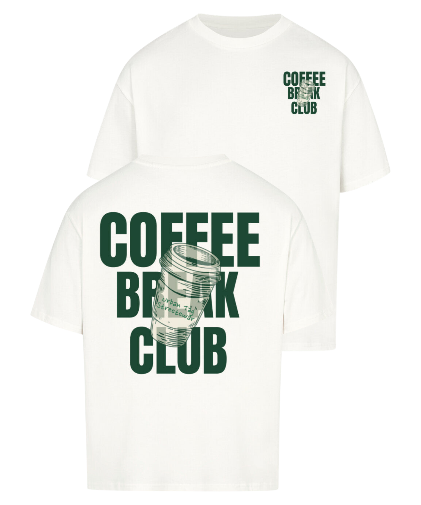 Urban Tag Oversized T-Shirt – "Coffee Break"
