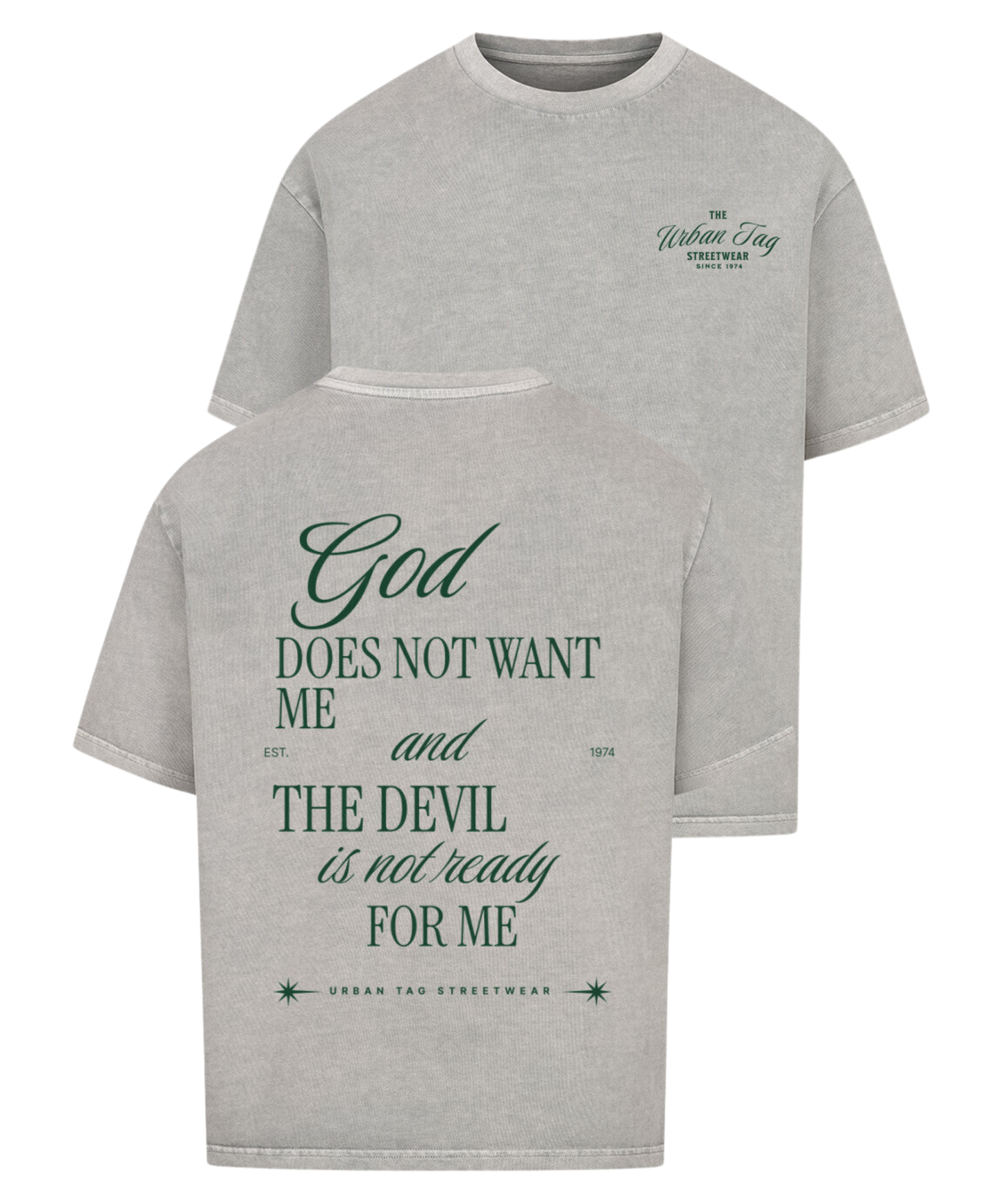 Urban Tag Oversized T-Shirt – "God & Devil"