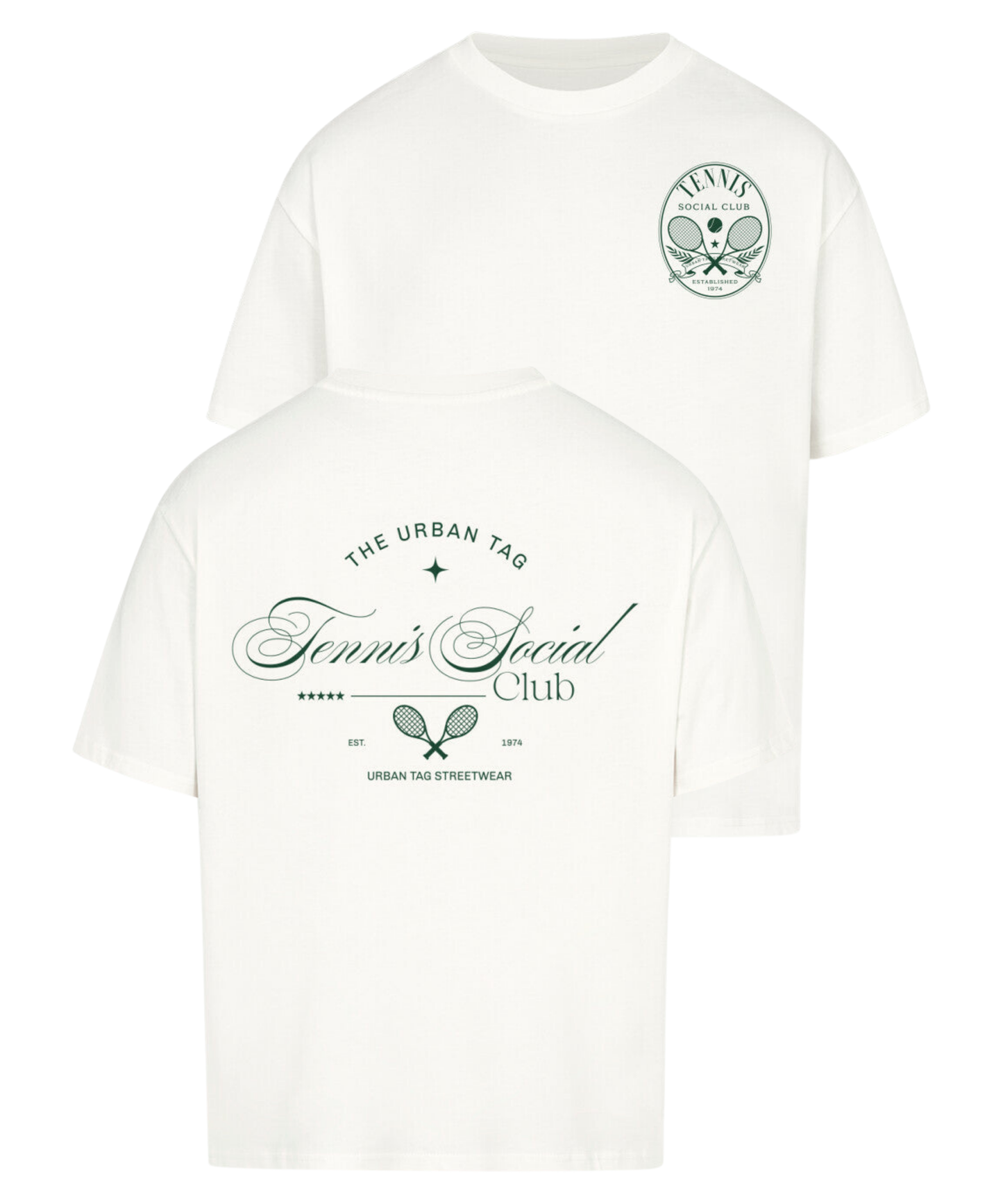 Urban Tag Oversized T-Shirt – "Tennis Social Club"