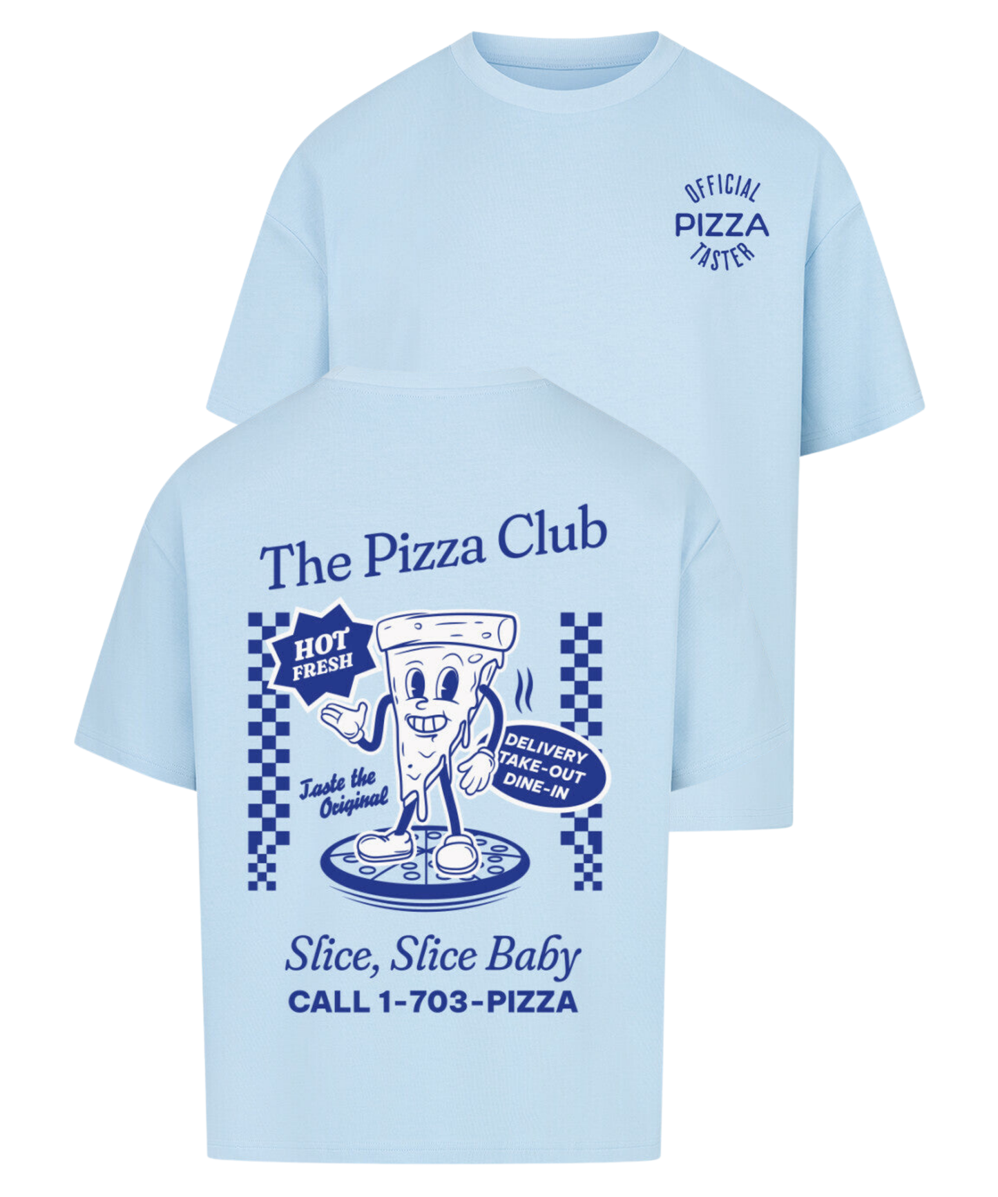Urban Tag Oversized T-Shirt – "The Pizza Club"