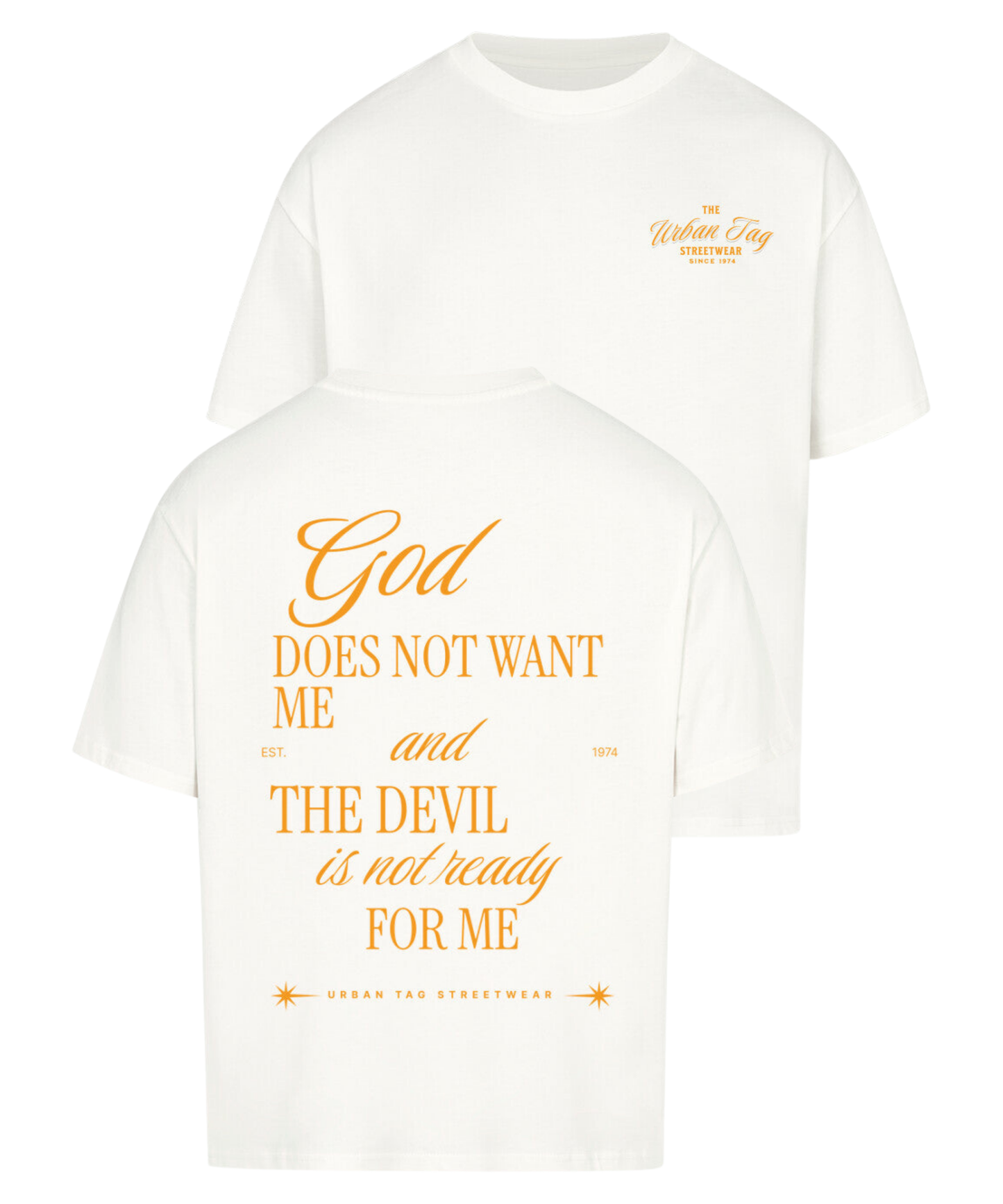 Urban Tag Oversized T-Shirt – "God & Devil"