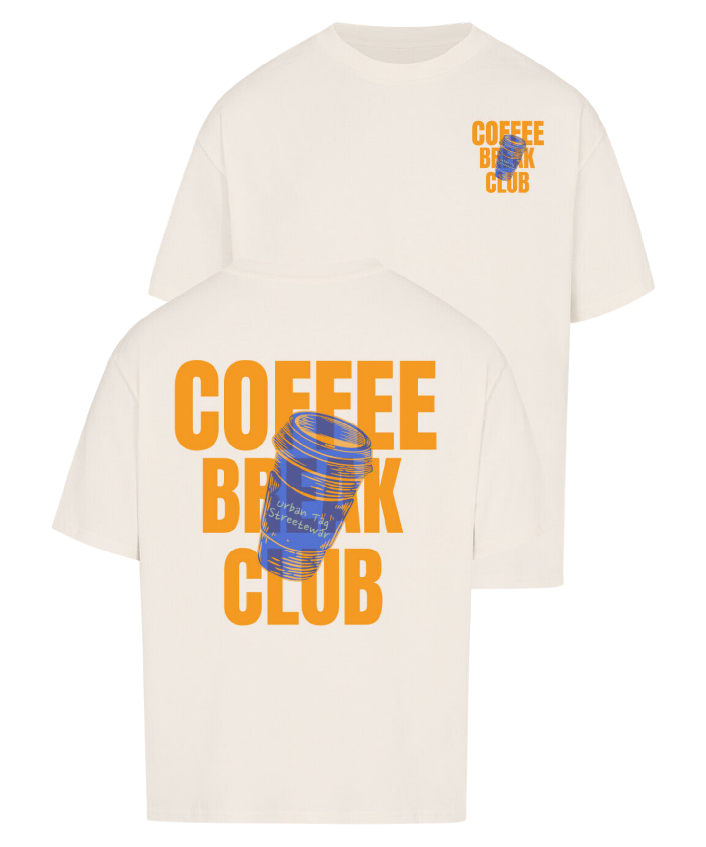 Urban Tag Oversized T-Shirt – "Coffee Break"