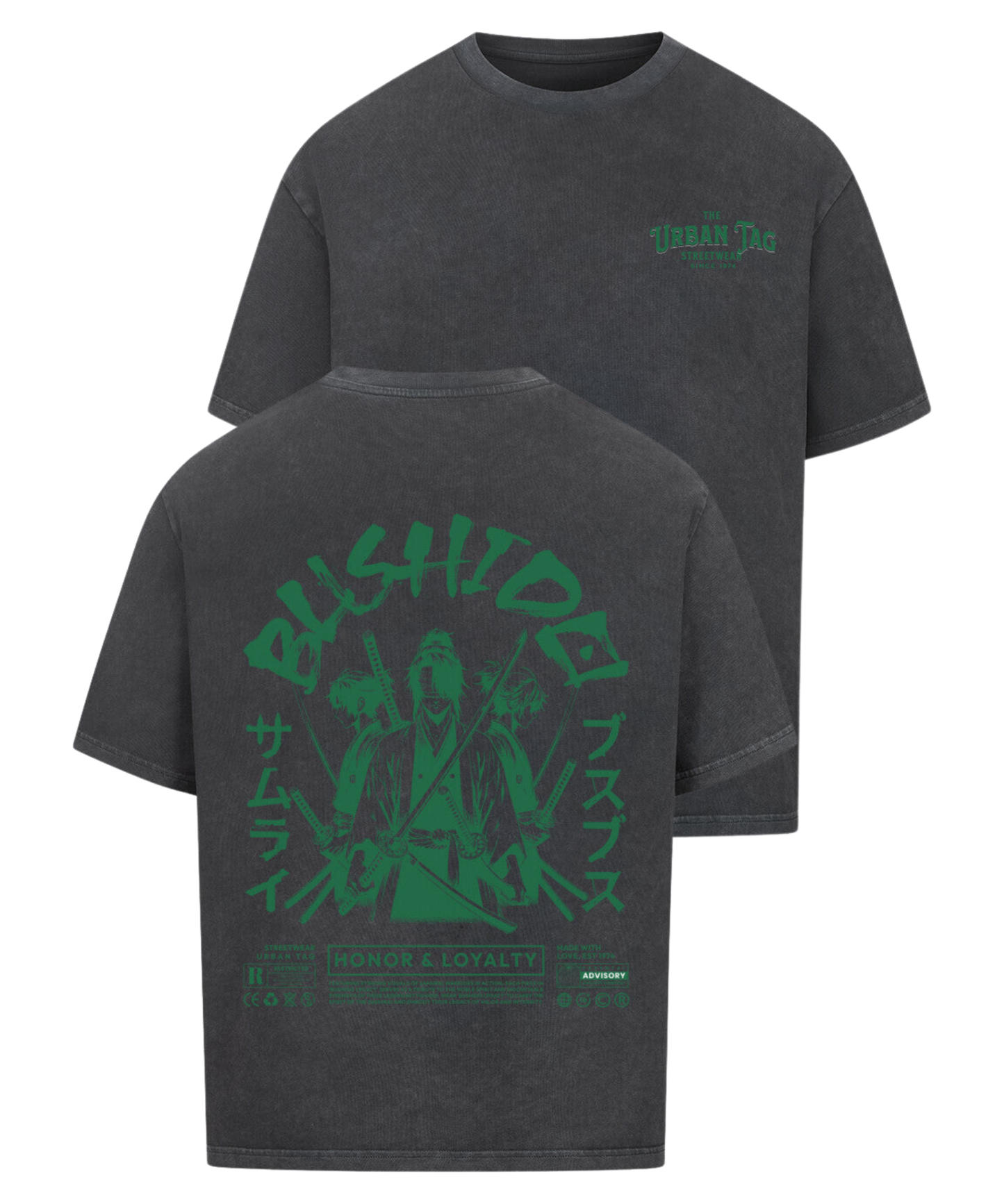 Urban Tag Oversized T-Shirt – "Bushido Samurai"