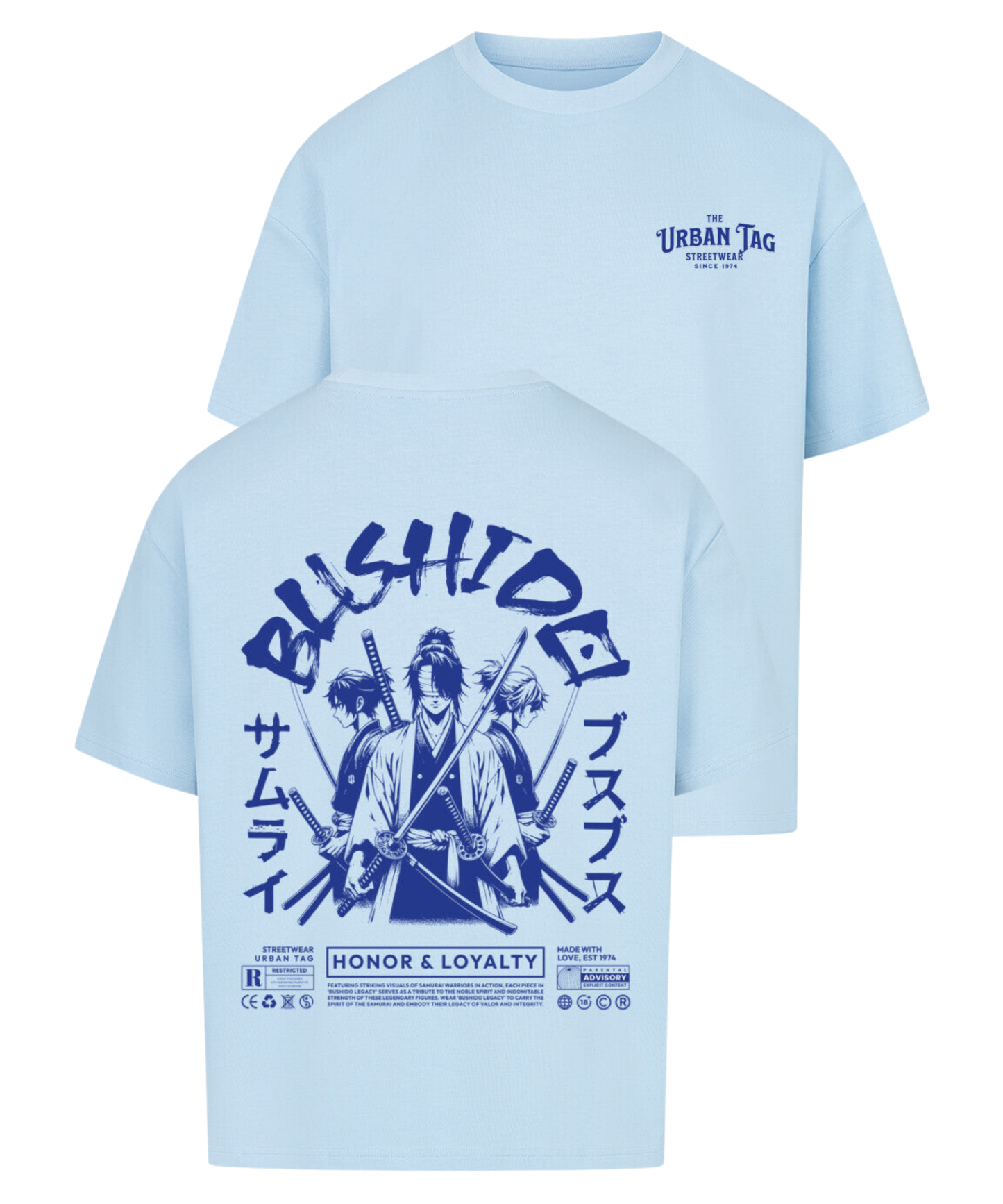 Urban Tag Oversized T-Shirt – "Bushido Samurai"