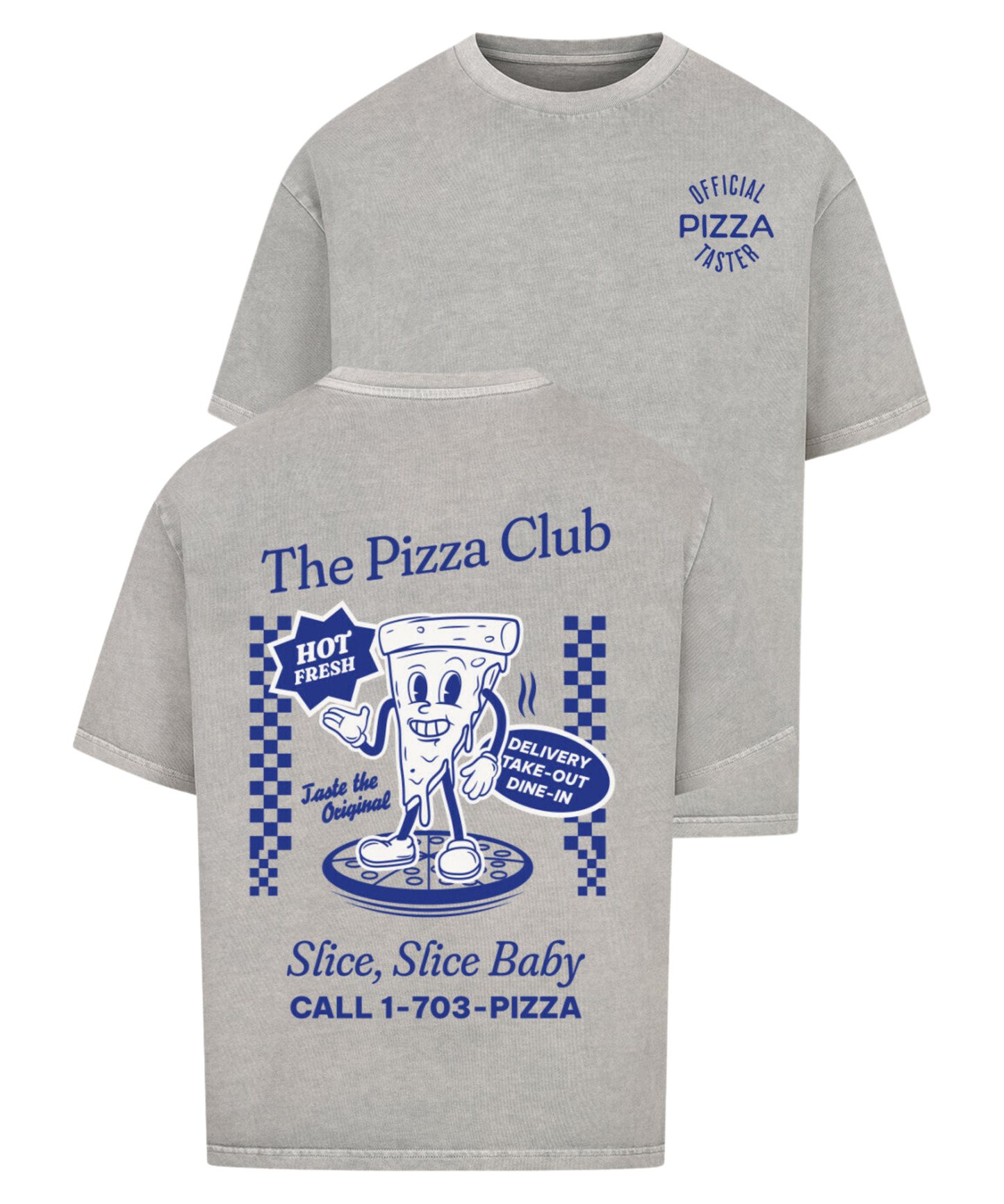Urban Tag Oversized T-Shirt – "The Pizza Club"