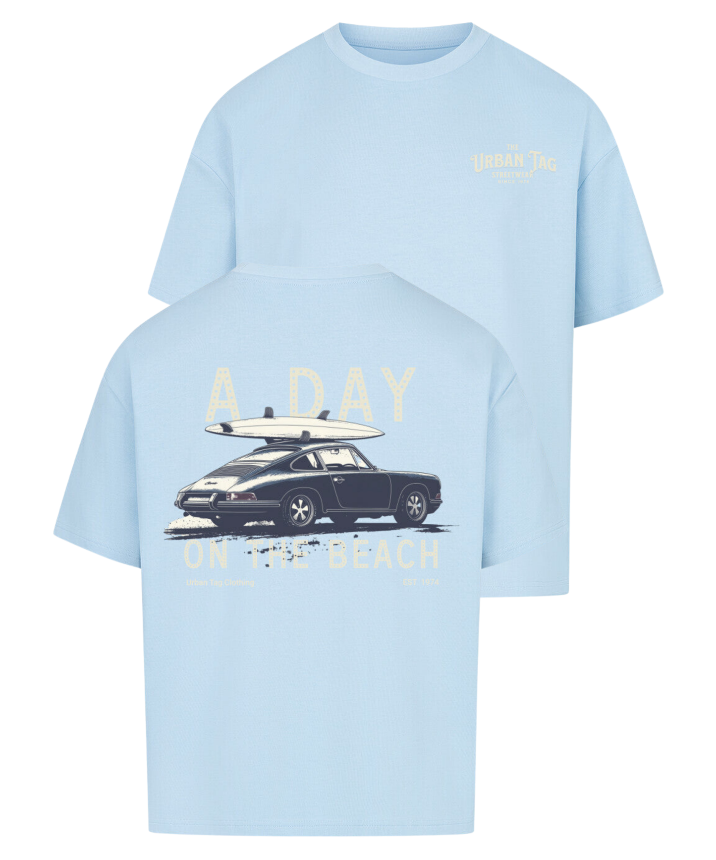 Urban Tag Oversized T-Shirt – "A Day on the Beach"