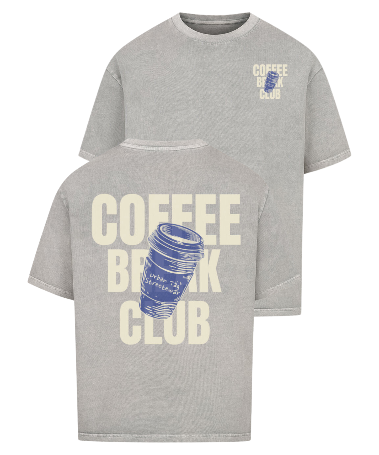 Urban Tag Oversized T-Shirt – "Coffee Break"