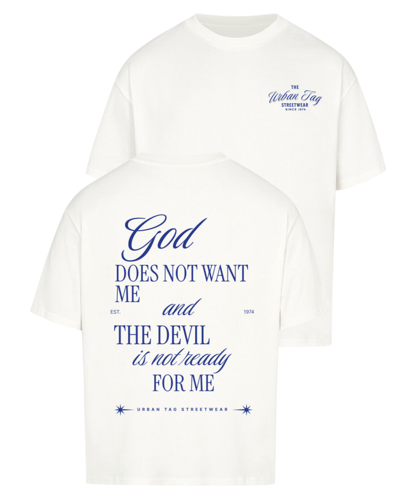 Urban Tag Oversized T-Shirt – "God & Devil"