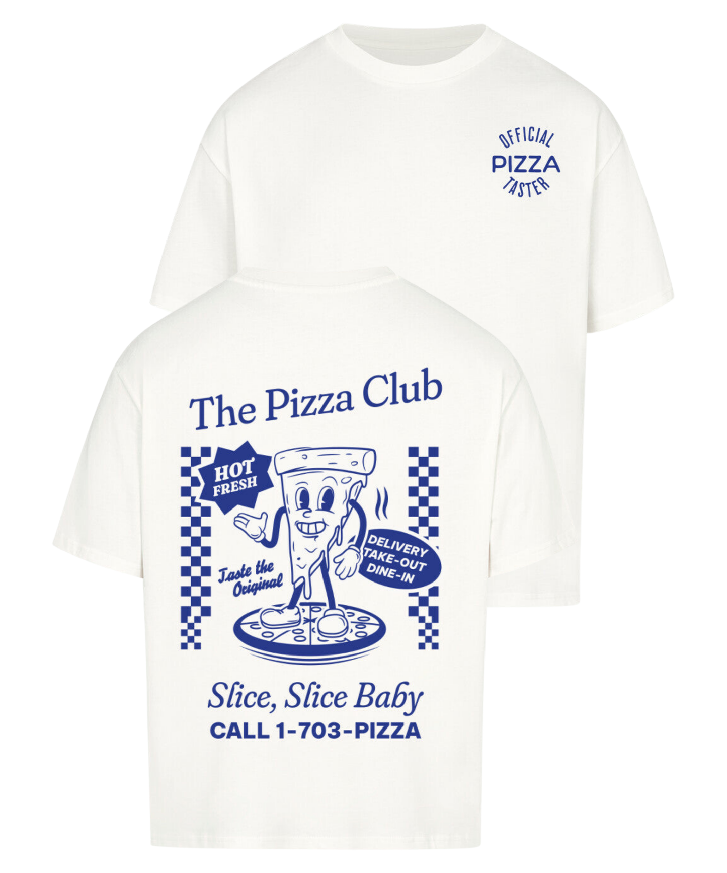 Urban Tag Oversized T-Shirt – "The Pizza Club"