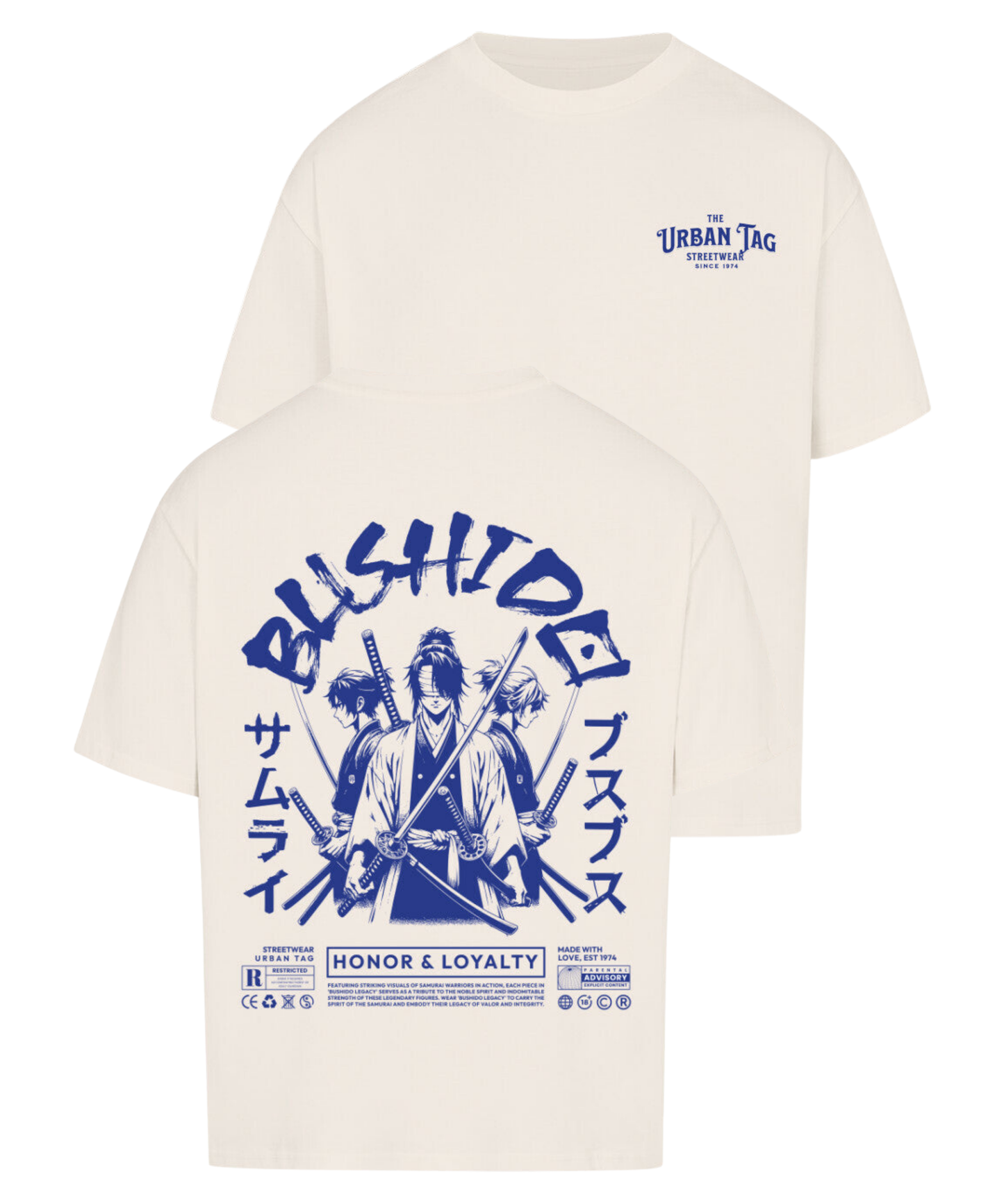 Urban Tag Oversized T-Shirt – "Bushido Samurai"