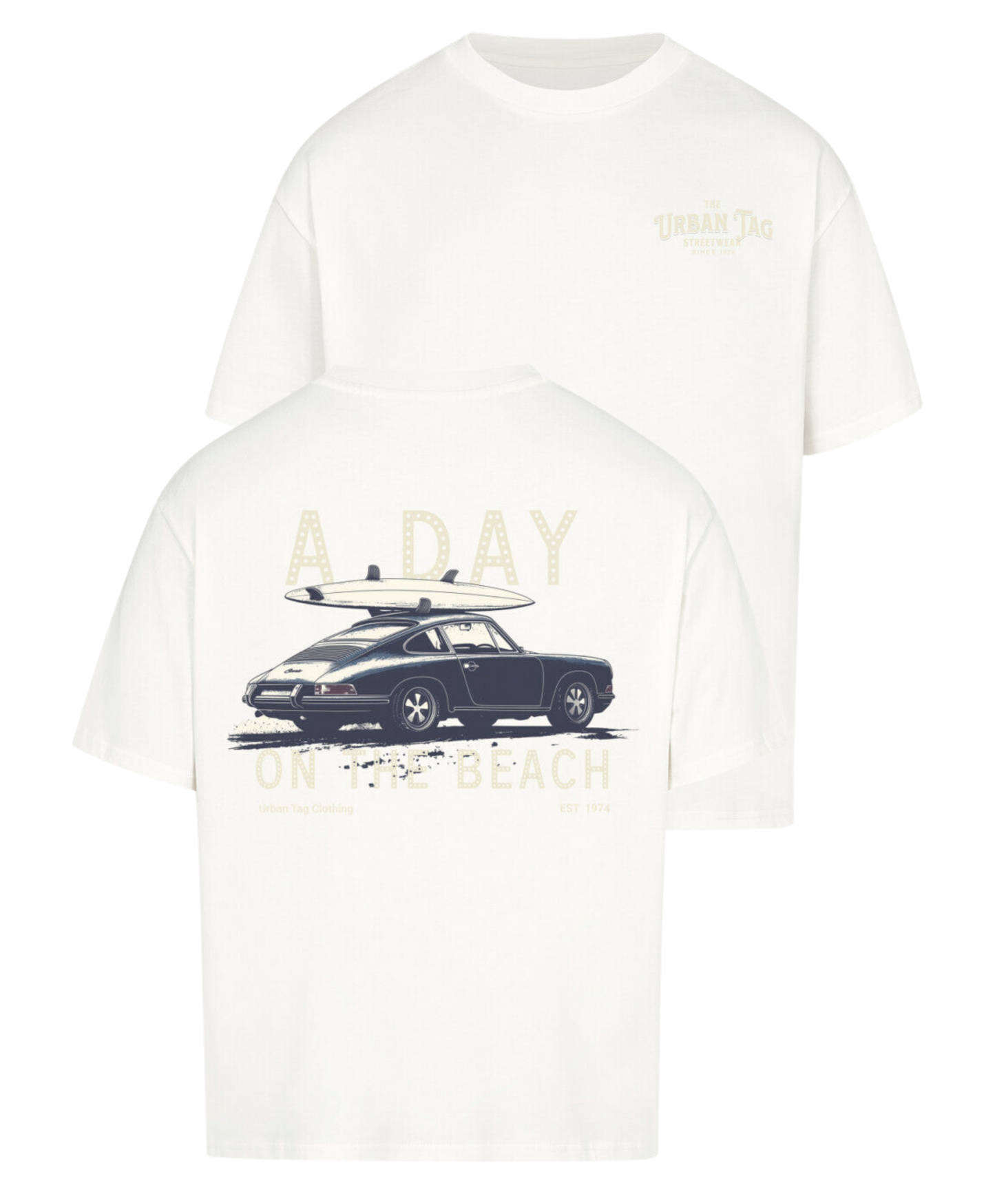 Urban Tag Oversized T-Shirt – "A Day on the Beach"