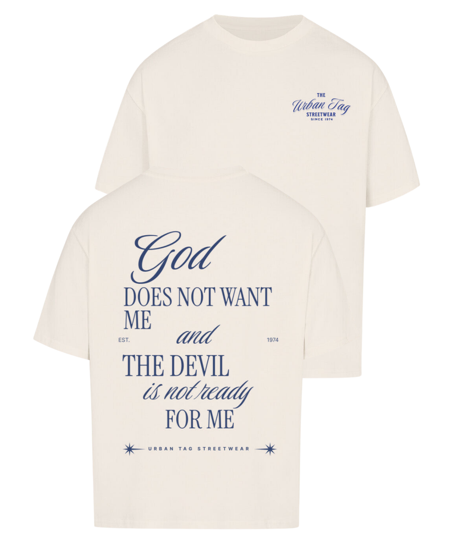 Urban Tag Oversized T-Shirt – "God & Devil"