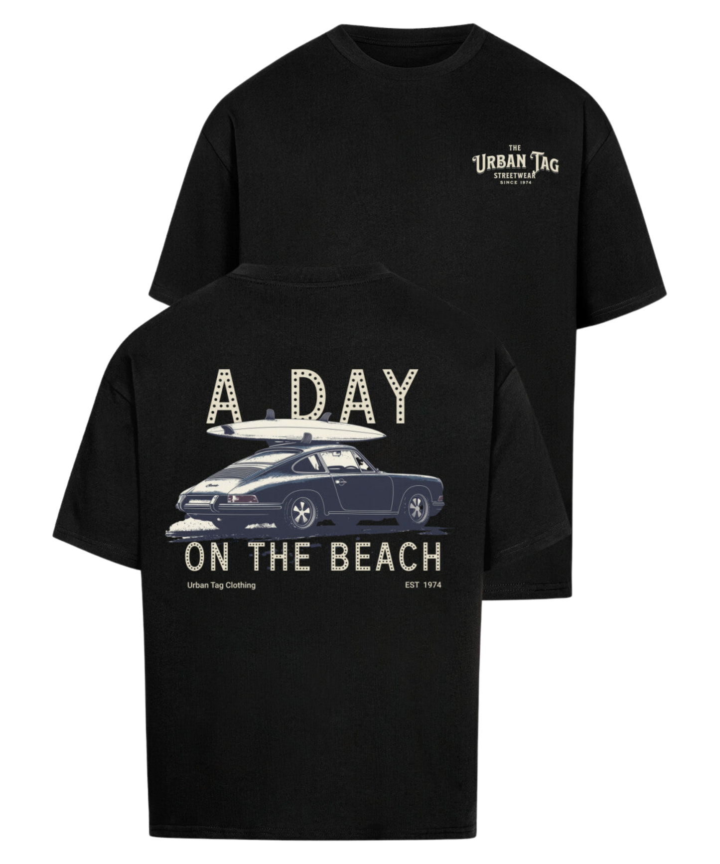 Urban Tag Oversized T-Shirt – "A Day on the Beach"