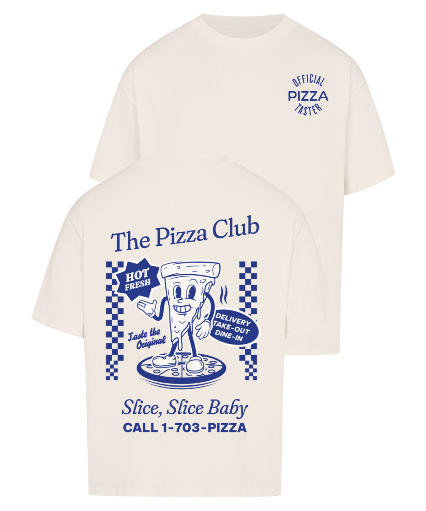 Urban Tag Oversized T-Shirt – "The Pizza Club"