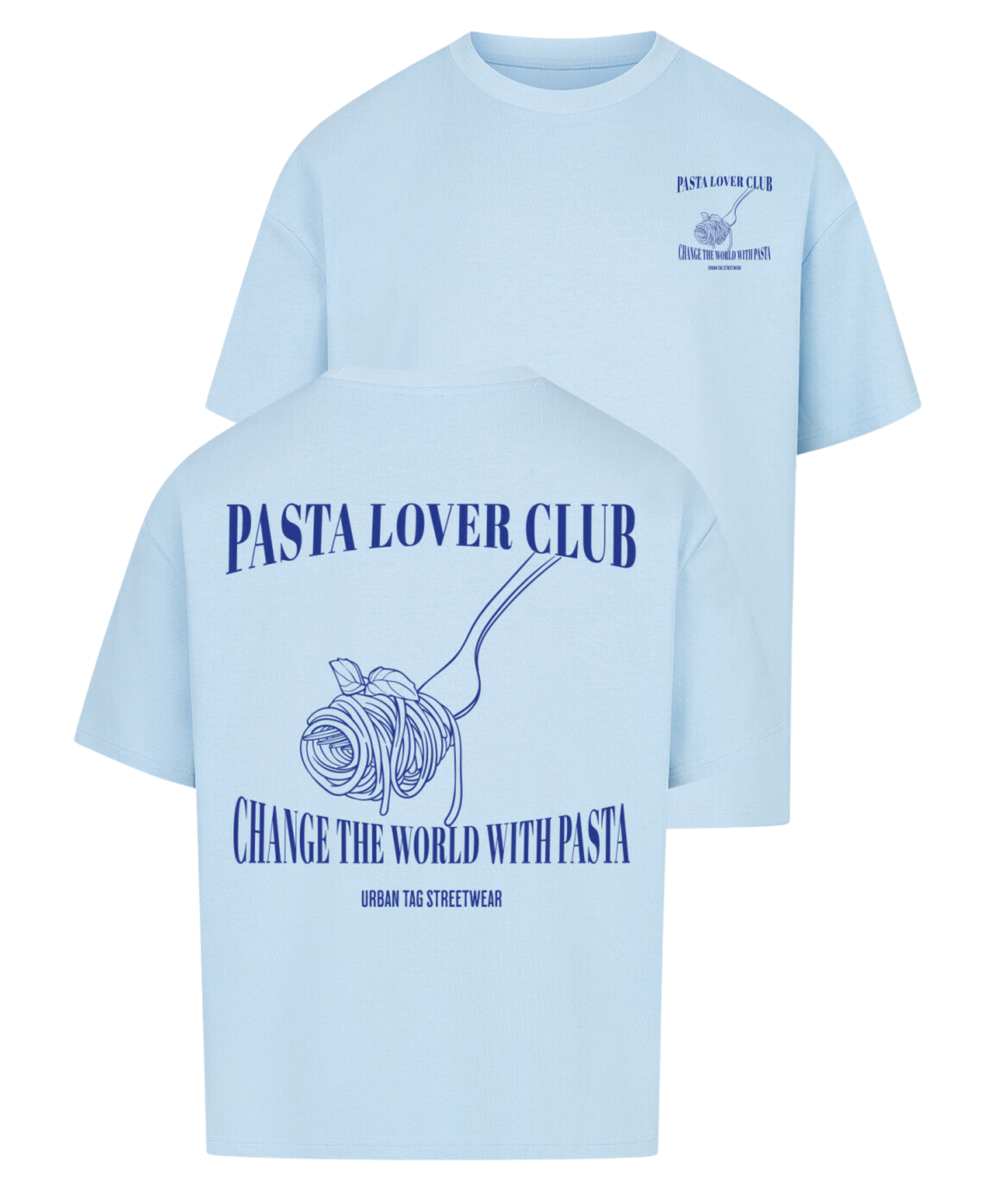 Urban Tag Oversized T-Shirt – "Pasta Lover Club"